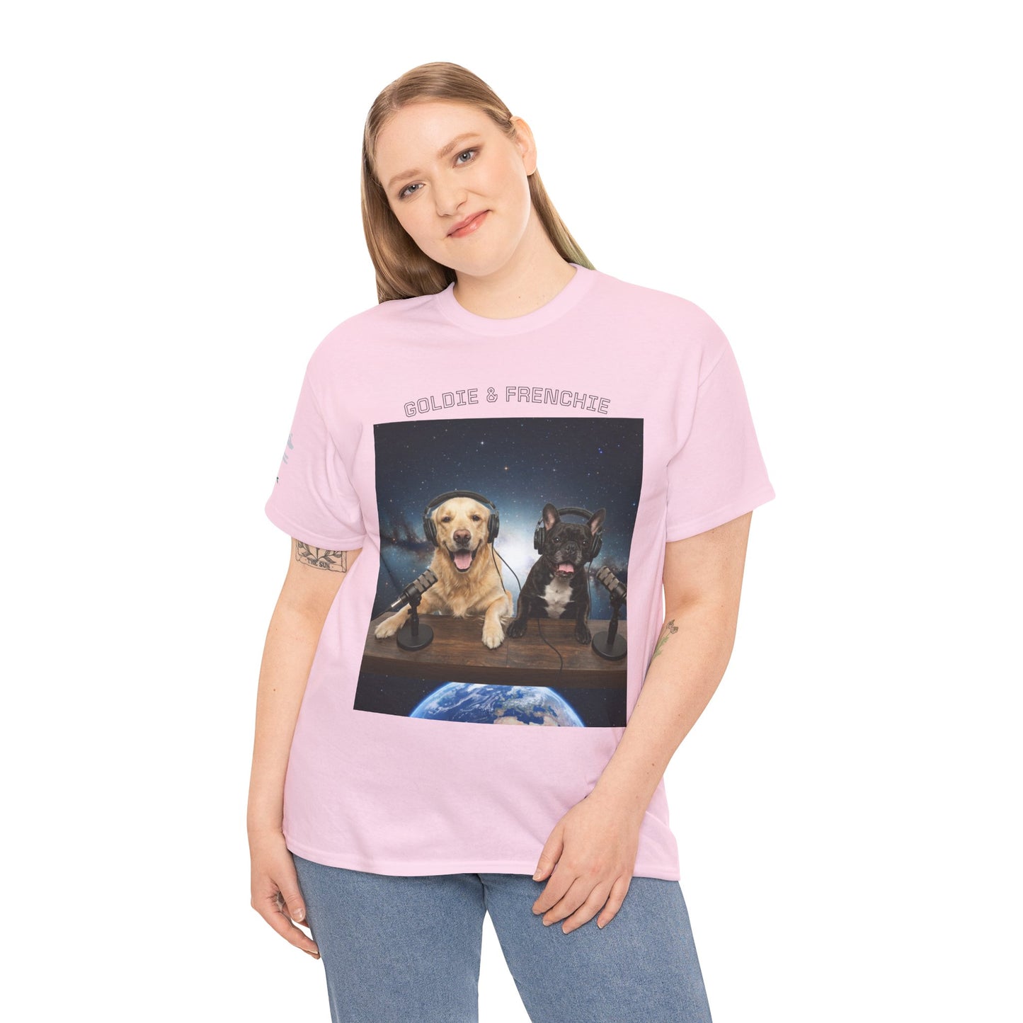 Goldie & Frenchie Broadcasting from Space T-Shirt