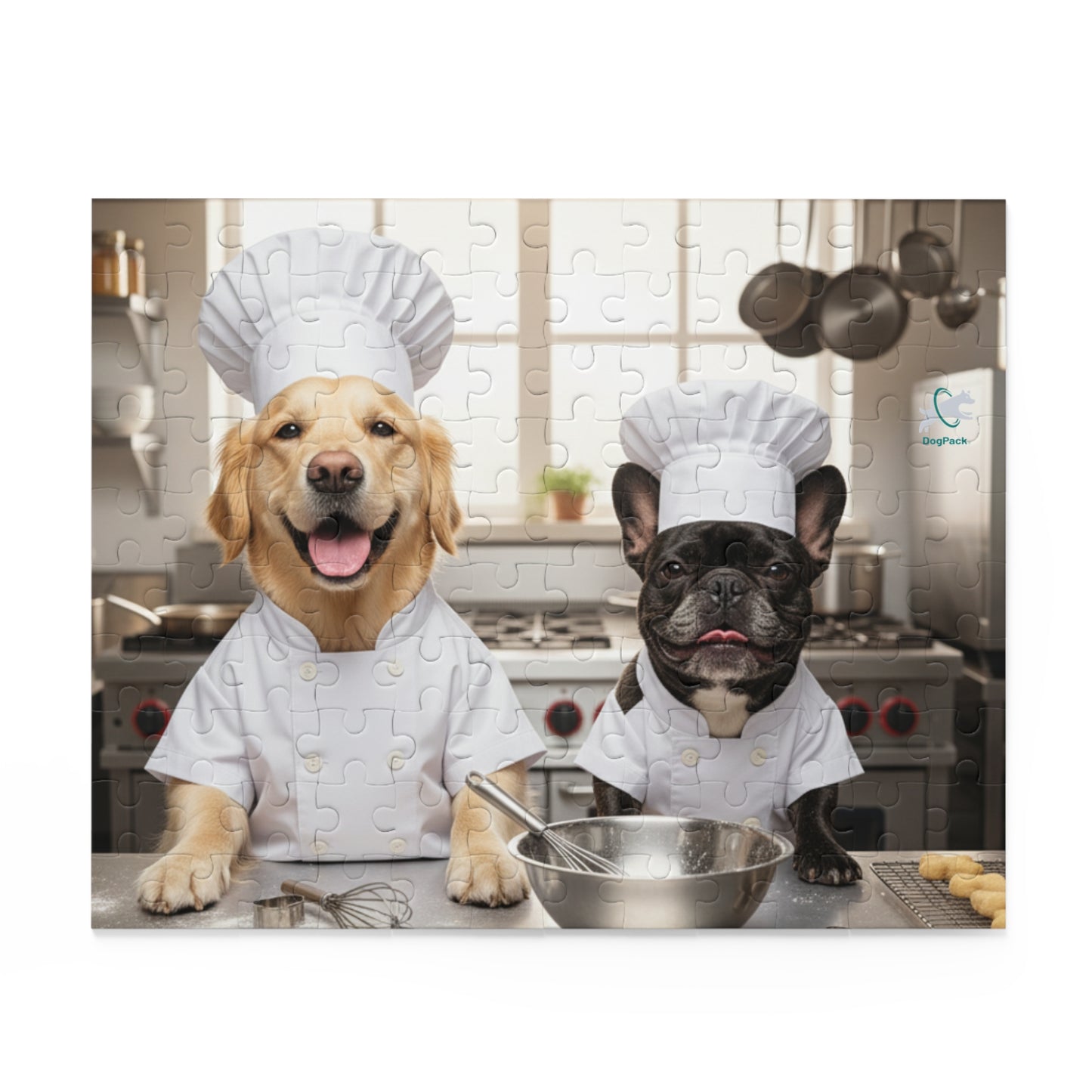 Goldie & Frenchie 'Helping in the Kitchen' Puzzle - 120/252/500 - Piece Jigsaw Puzzle