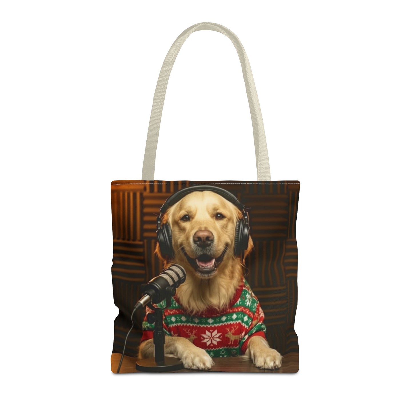 Goldie & Frenchie Smiling Christmas Tote Bag