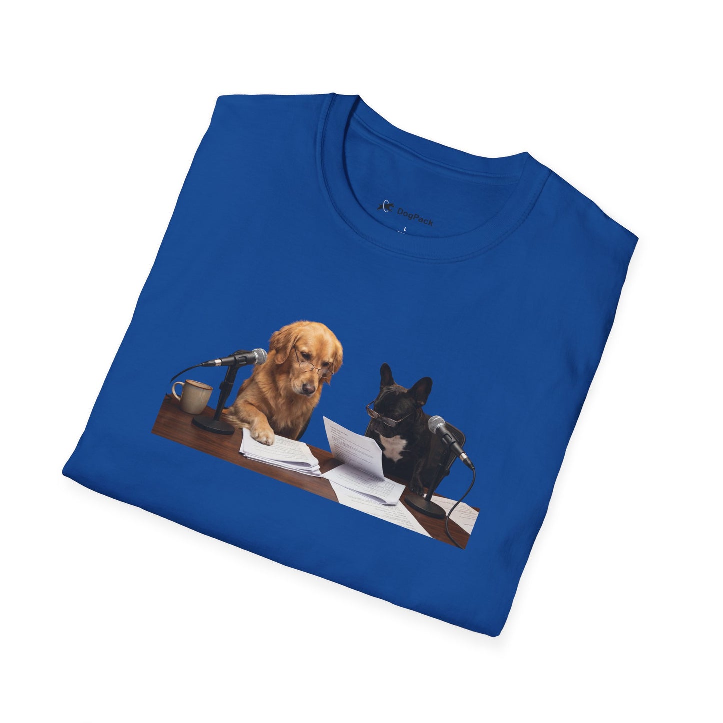 Goldie & Frenchie 'Reading over the Script' Graphic Softstyle T-Shirt - Unisex