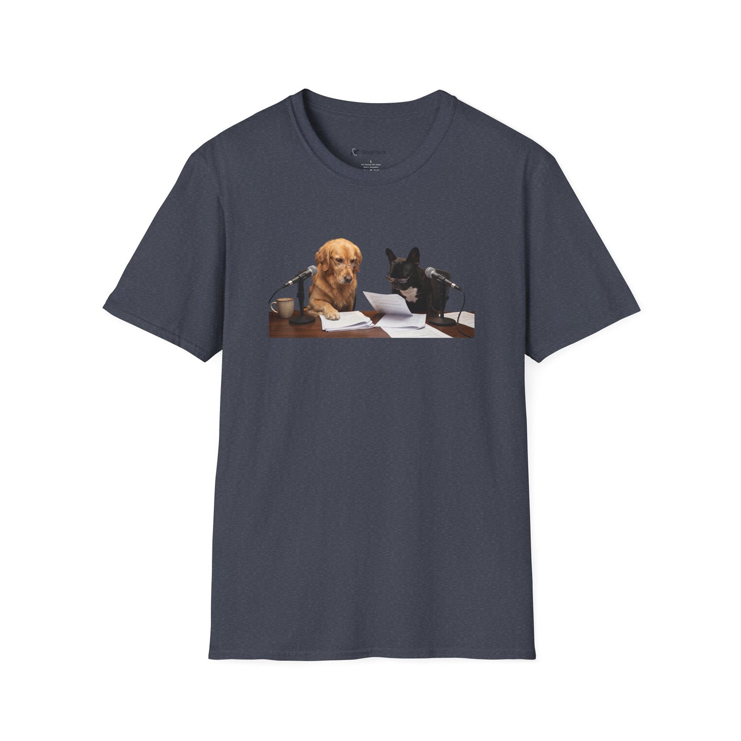 Goldie & Frenchie 'Reading over the Script' Graphic Softstyle T-Shirt - Unisex