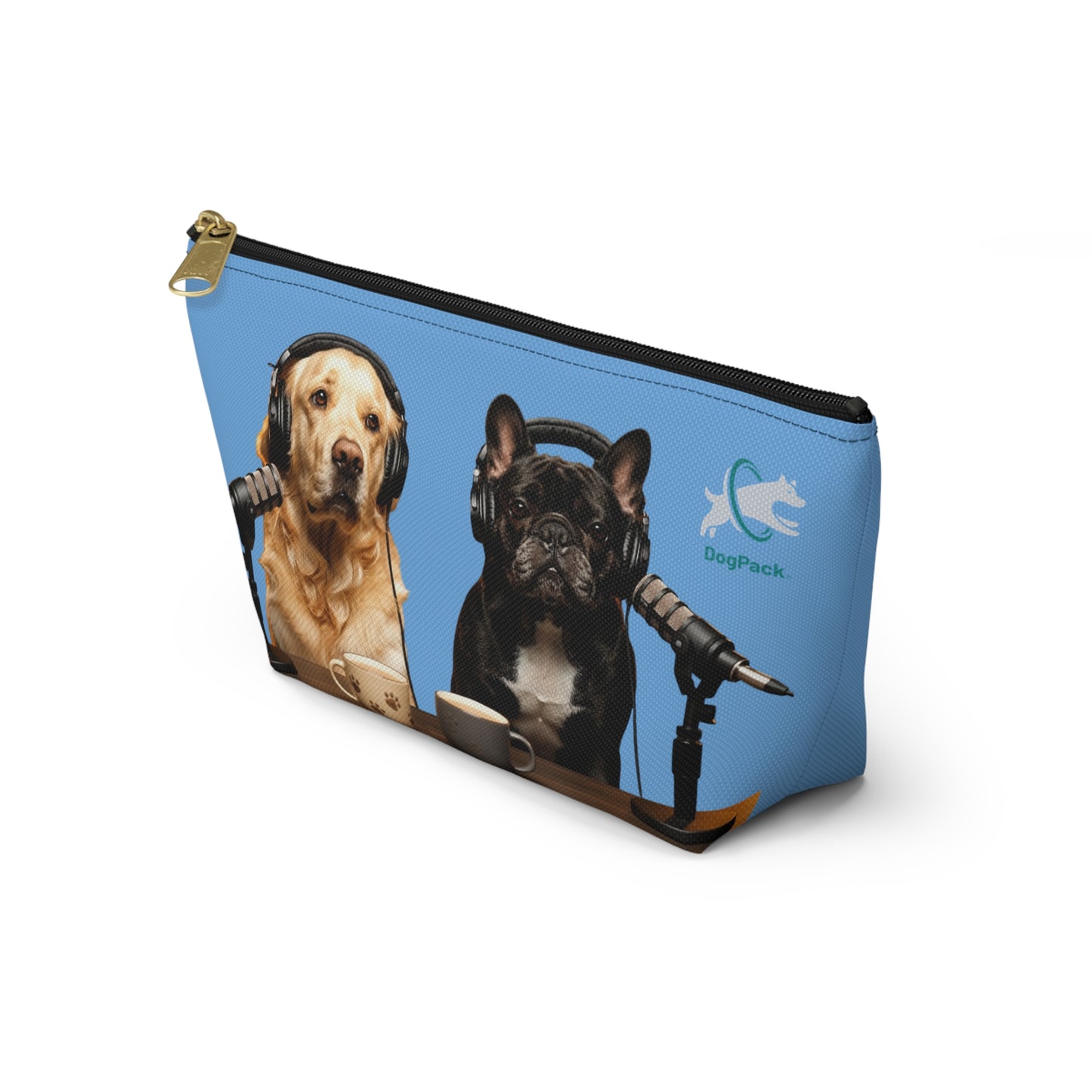 Goldie & Frenchie Playful Puppies and Serious Adults Accessory Pouch