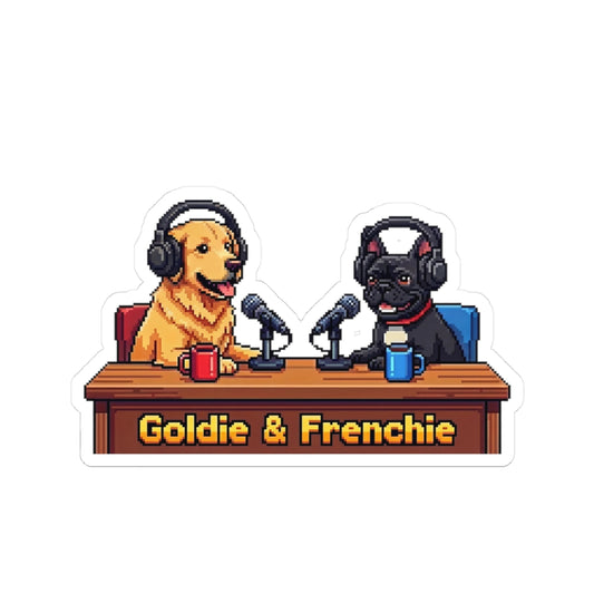 Goldie & Frenchie Sticker — "Arcade"