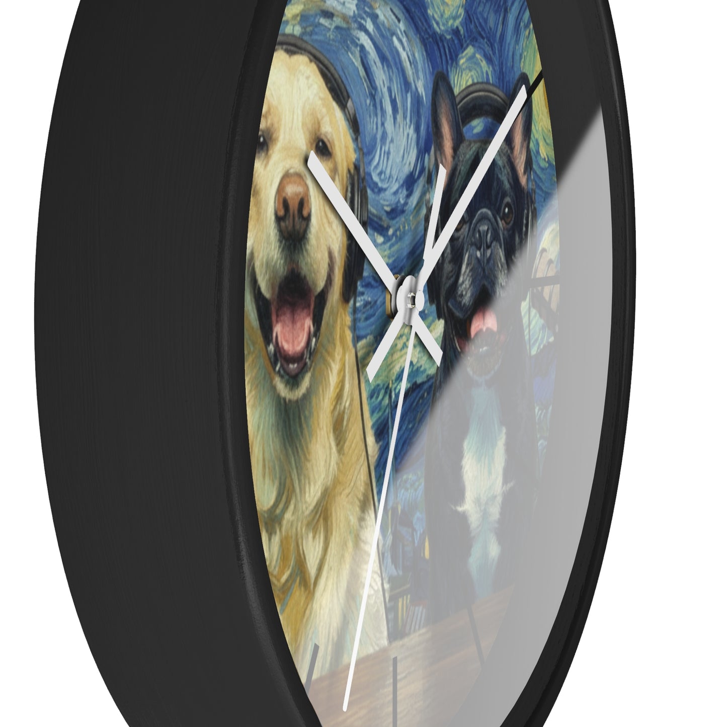 Goldie & Frenchie 'Starry Night' Wall Clock - Van Gogh Inspired