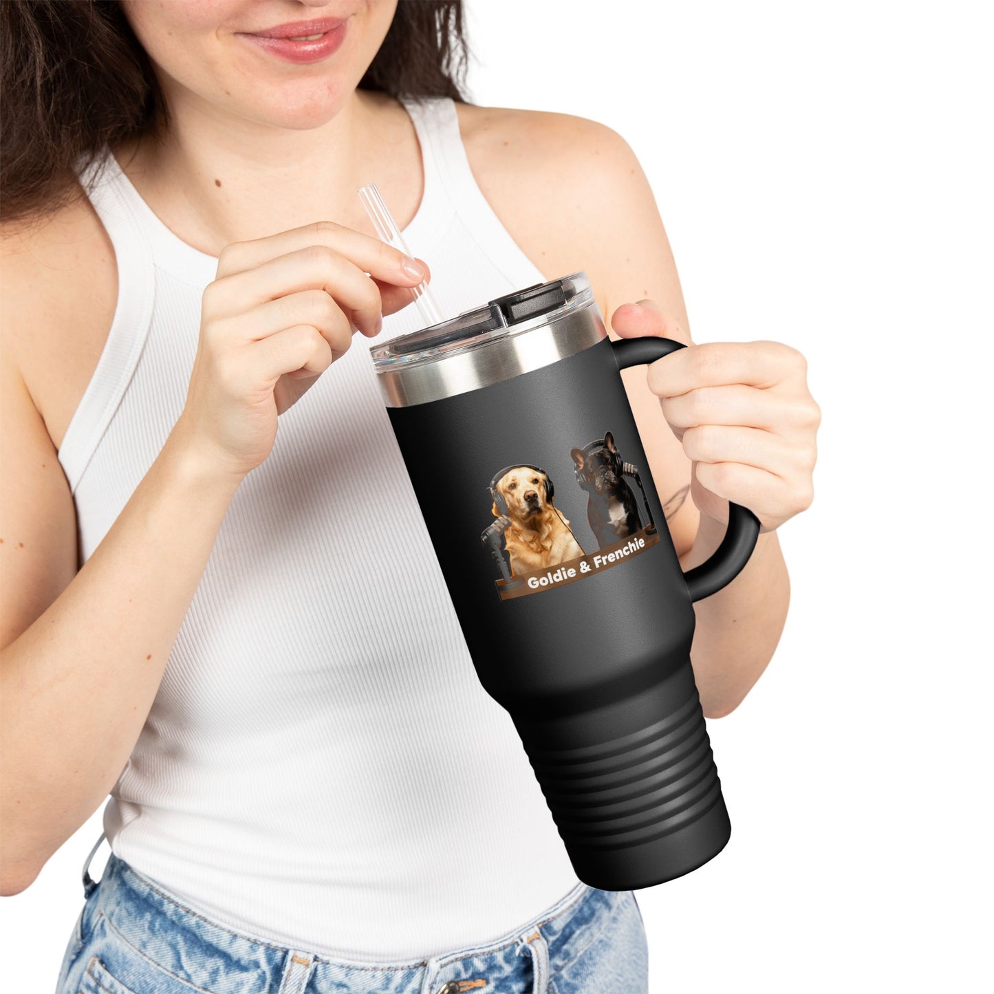 Goldie & Frenchie 40oz Insulated Travel Mug