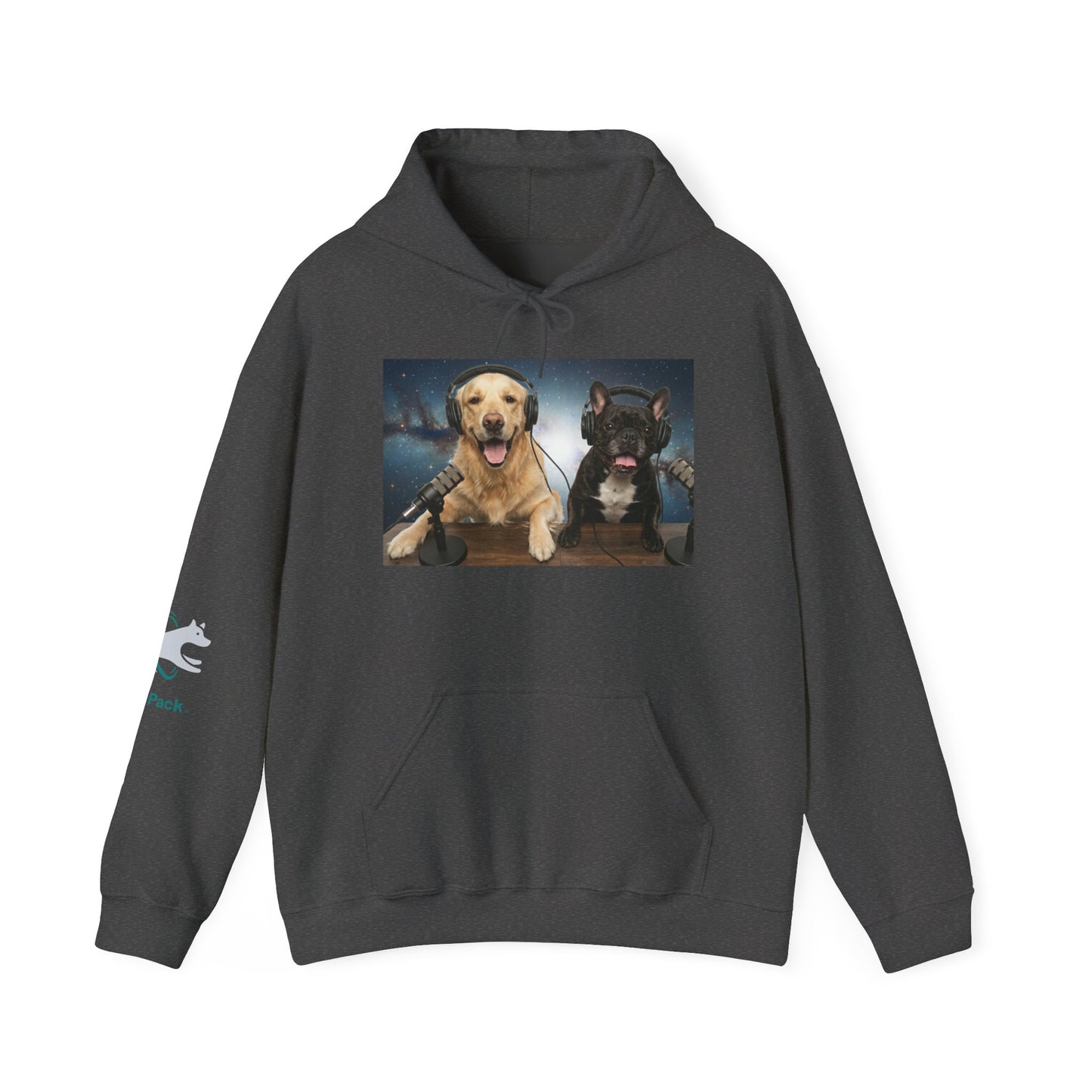 Goldie & Frenchie Cozy Hoodie Broadcasting from Space