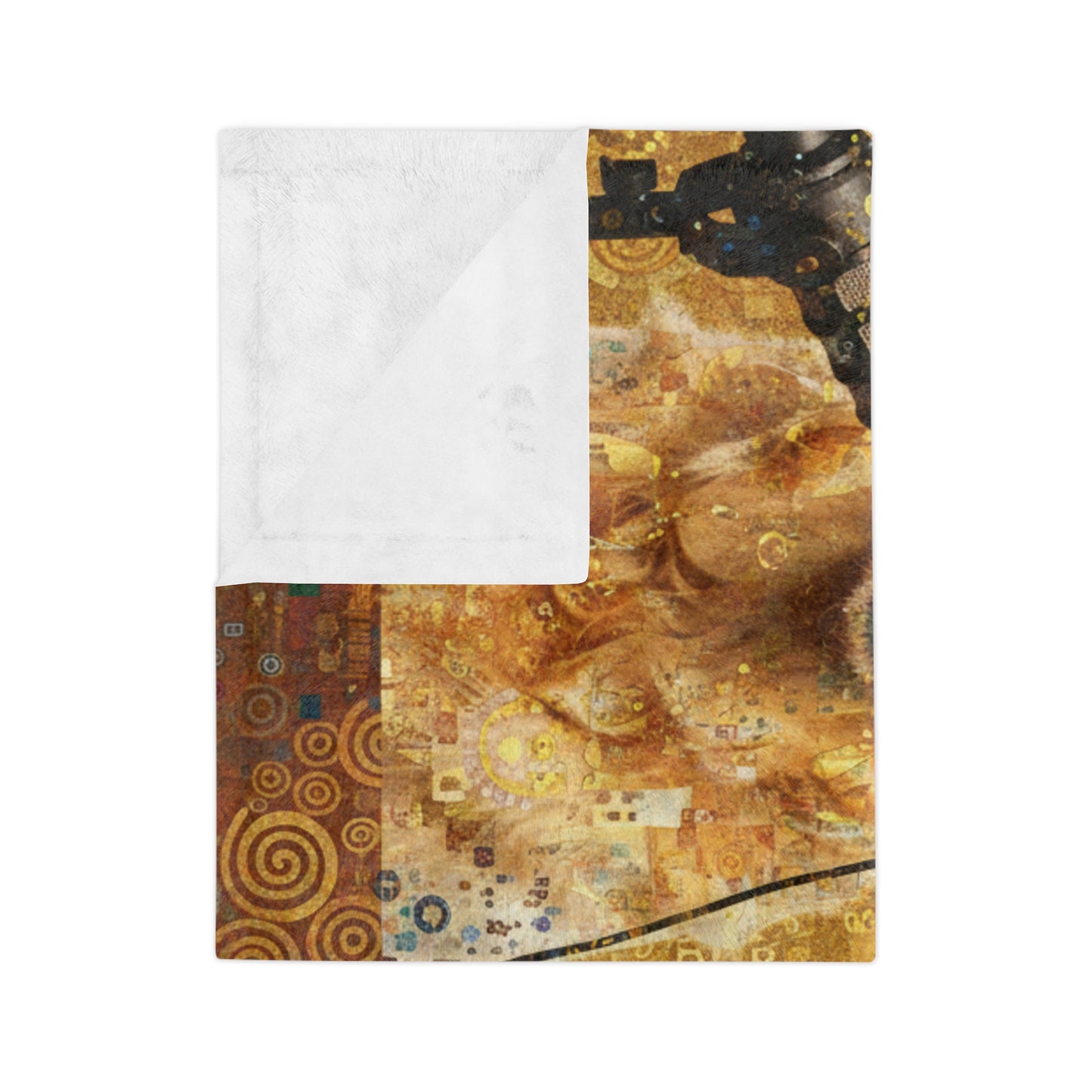 Goldie & Frenchie Klimt Style Velveteen Microfiber Blanket