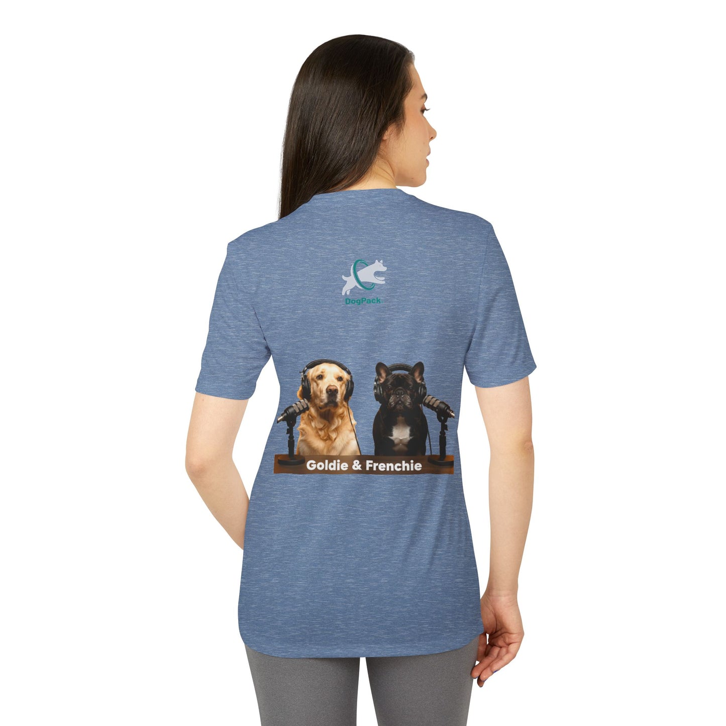 DogPack® presents Goldie & Frenchie™ Repeating Photo Print T-Shirt — adidas Performance Tee