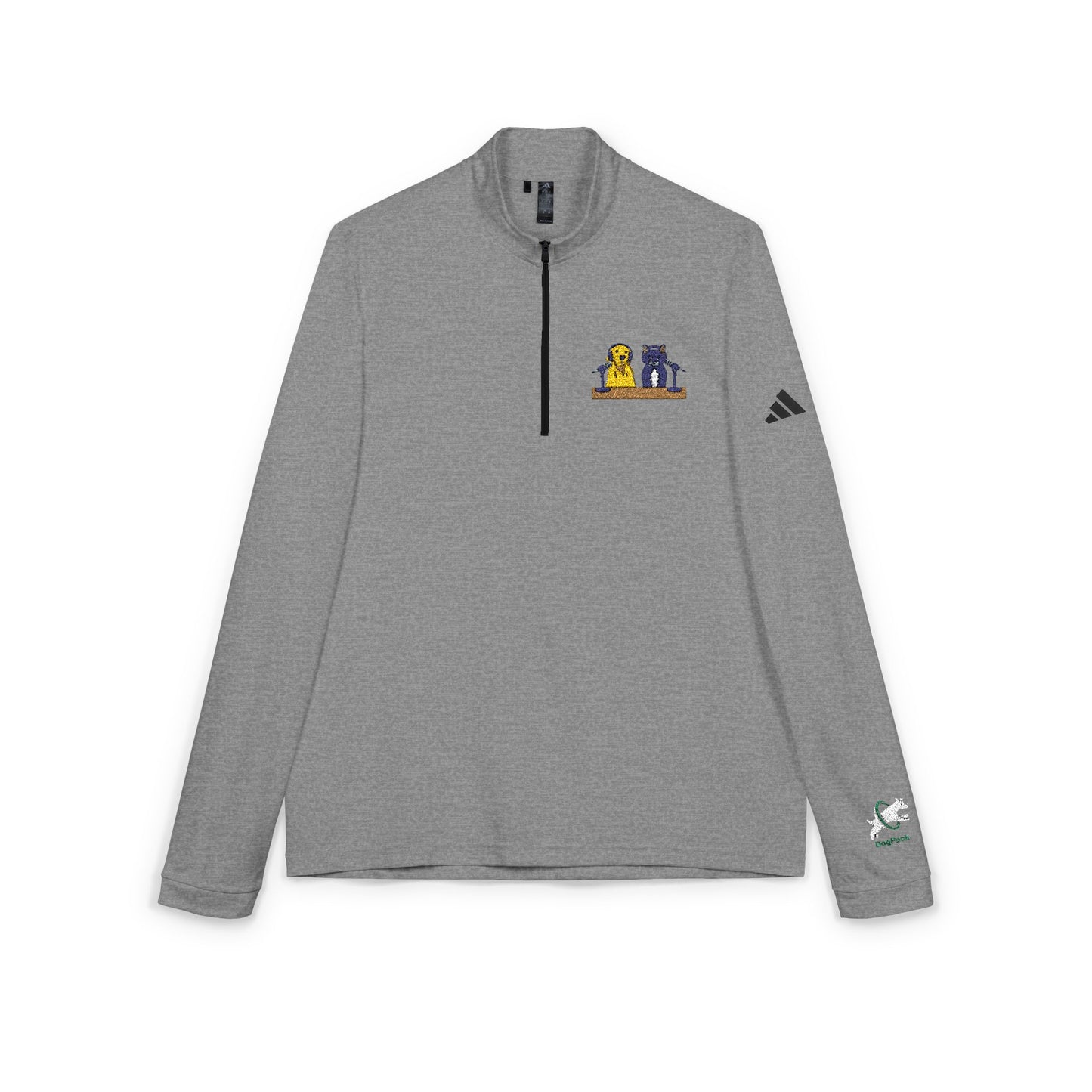 DogPack® Embroidered Studio Patch Quarter-Zip Pullover — adidas Performance Layer