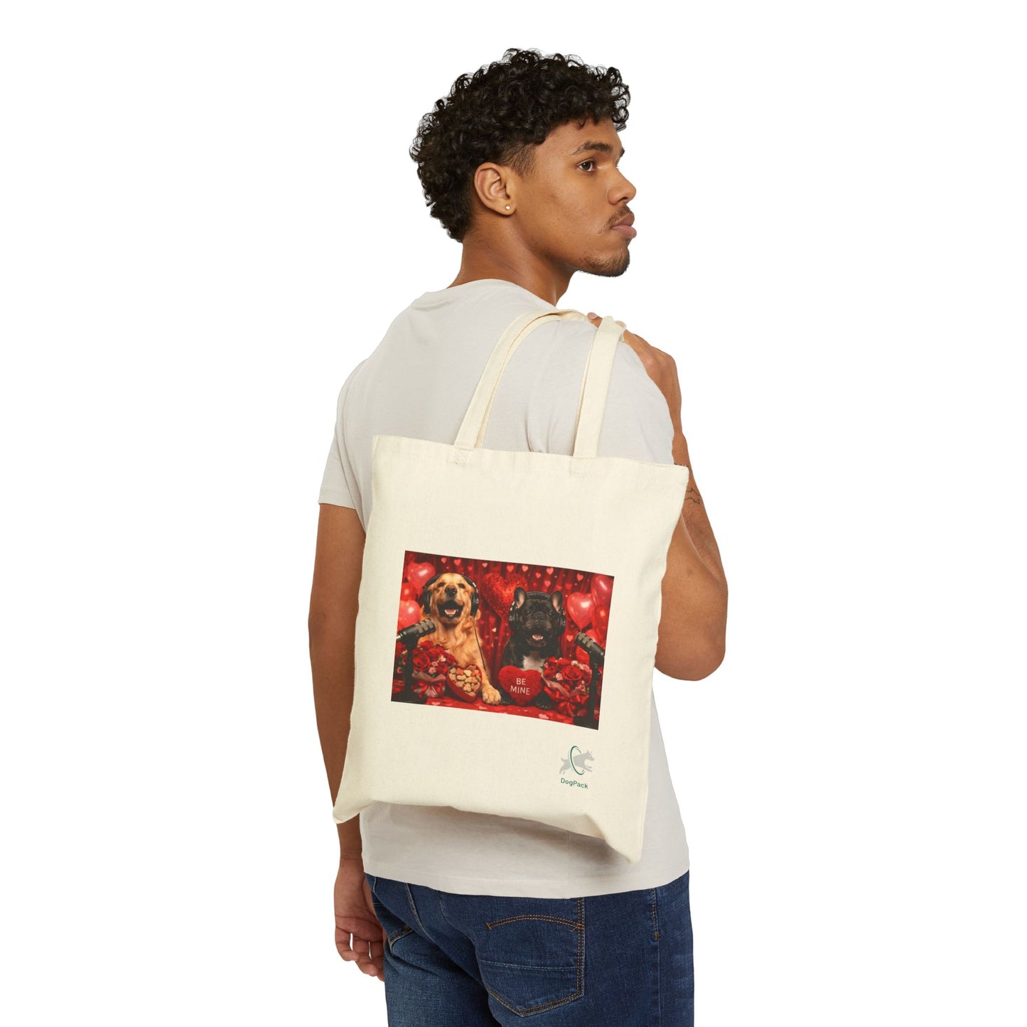 Goldie & Frenchie 'Valentines Day' Canvas Tote