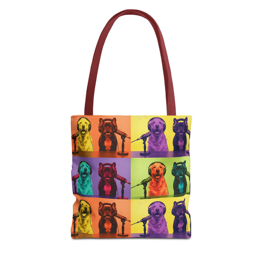 Goldie & Frenchie Pop Art Warhol Inspired Tote Bag - Choose your handle colour