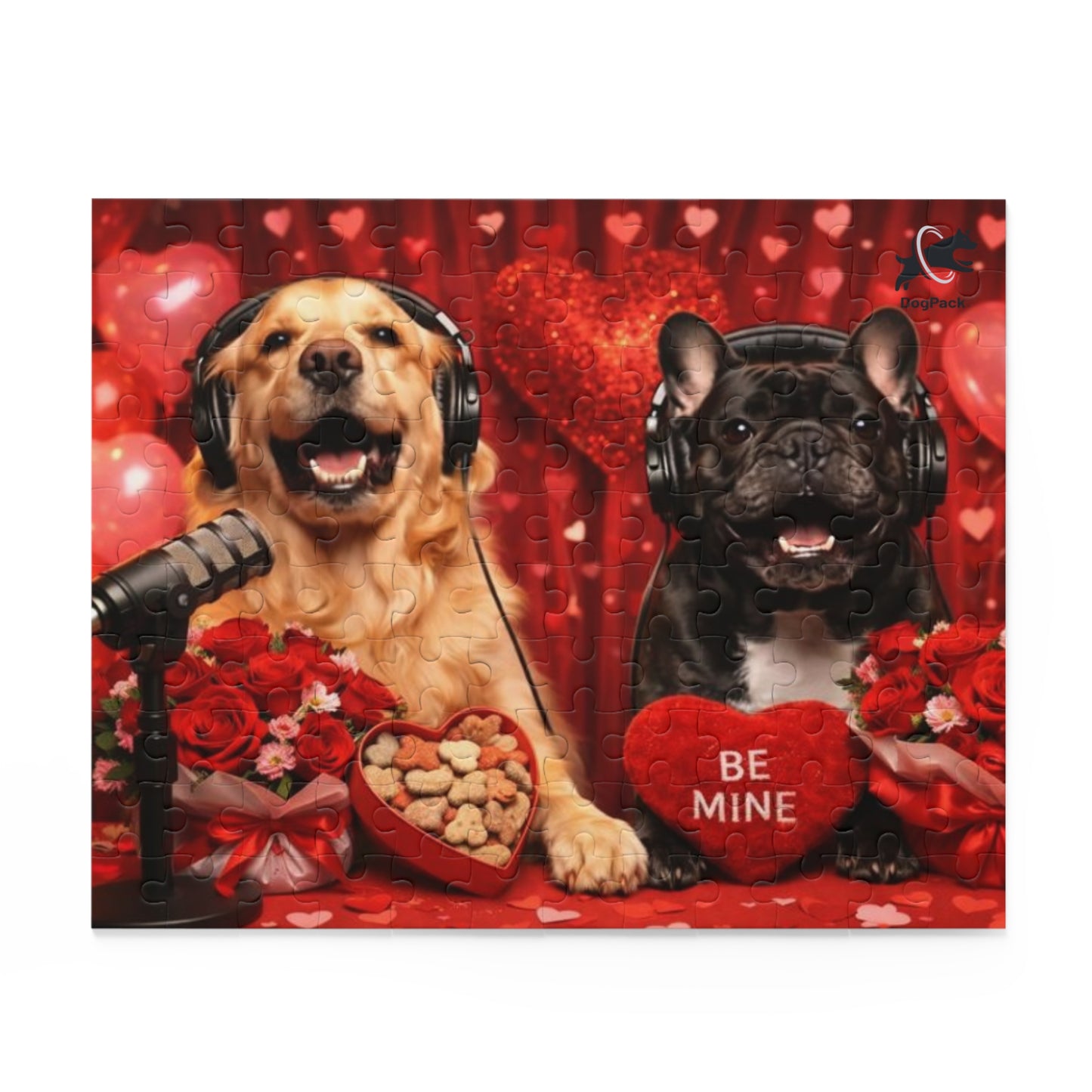 Goldie & Frenchie 'Be my Valentine' Puzzle — 120/252/500-Piece Jigsaw