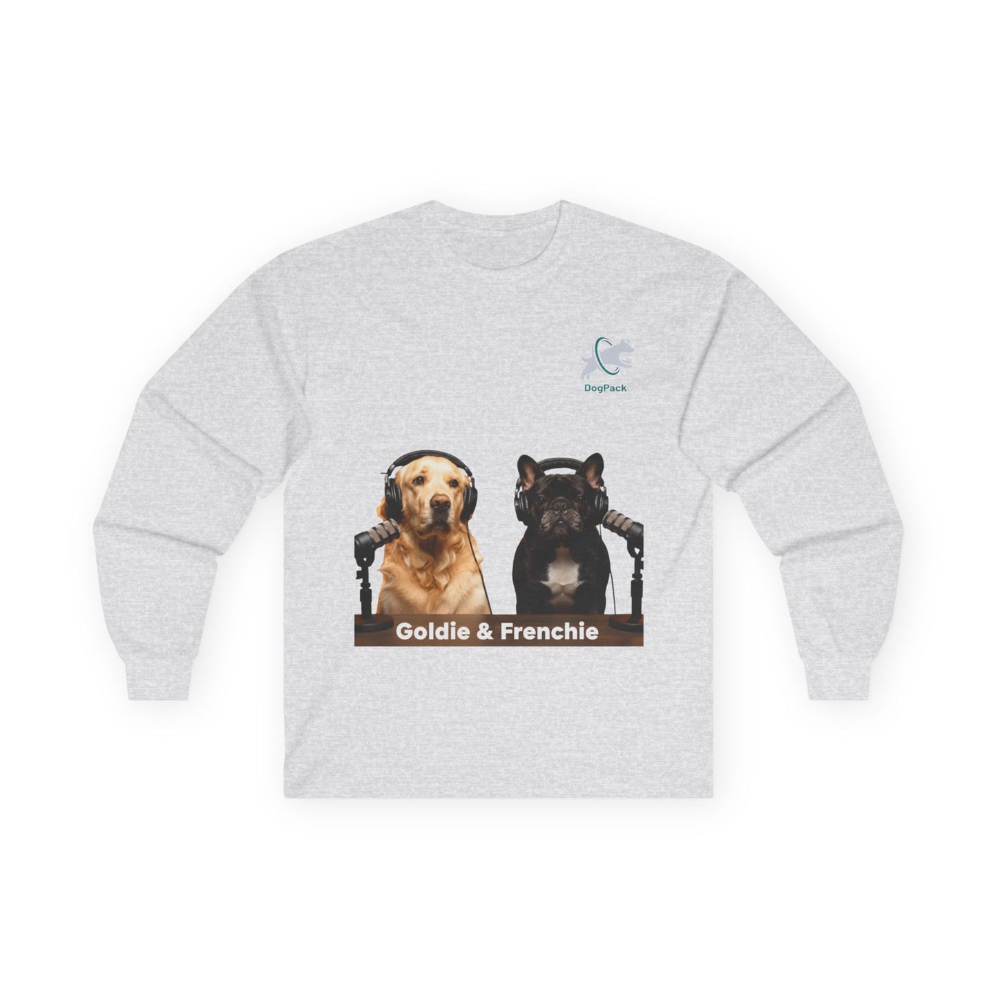 Goldie & Frenchie Long Sleeve Tee - Front and Back
