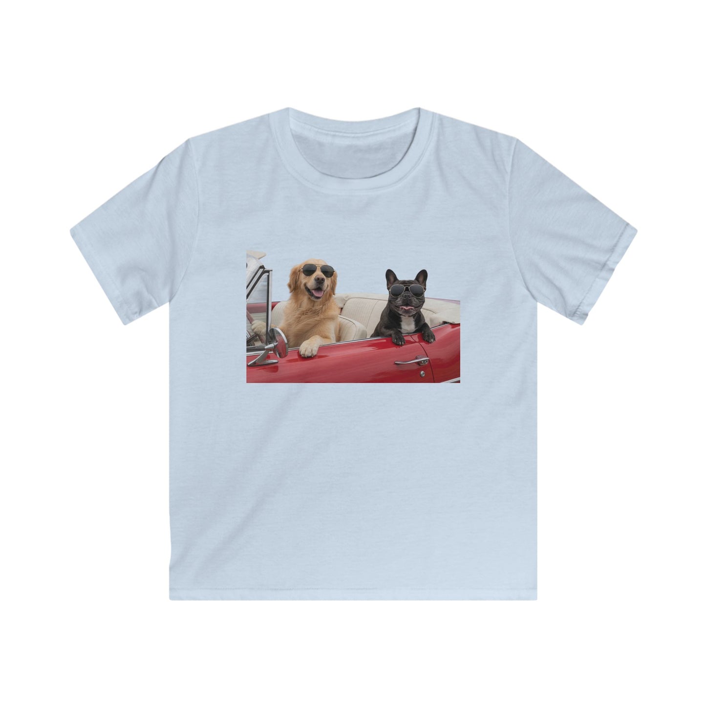 Kids Goldie & Frenchie SoftStyle Front and Back T‑Shirt