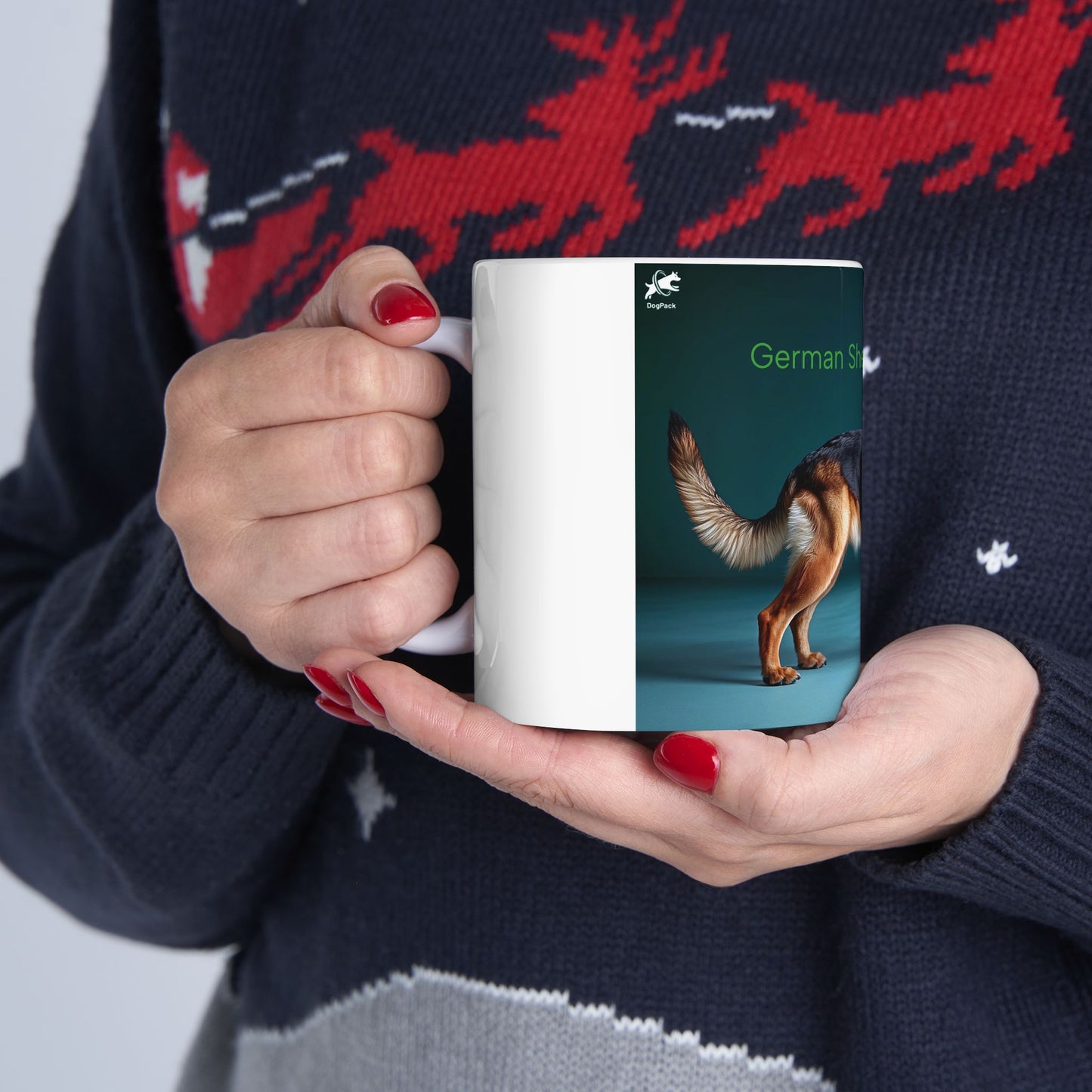 German Shepherd Ceramic Mug — Alsatian Dog Breed Coffee Cup (11oz, 15oz)