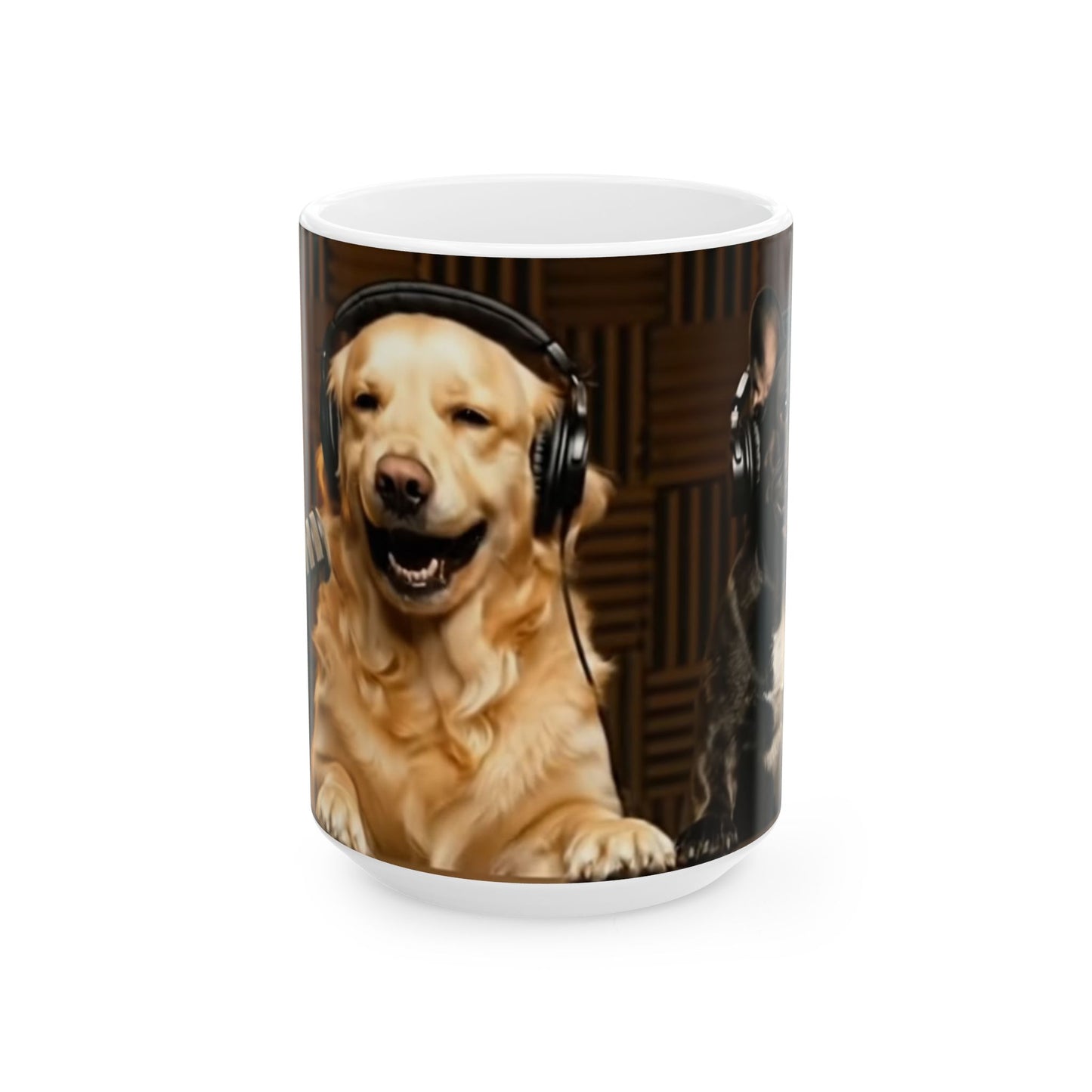 Goldie & Frenchie Laughing On-Air Podcast Mug