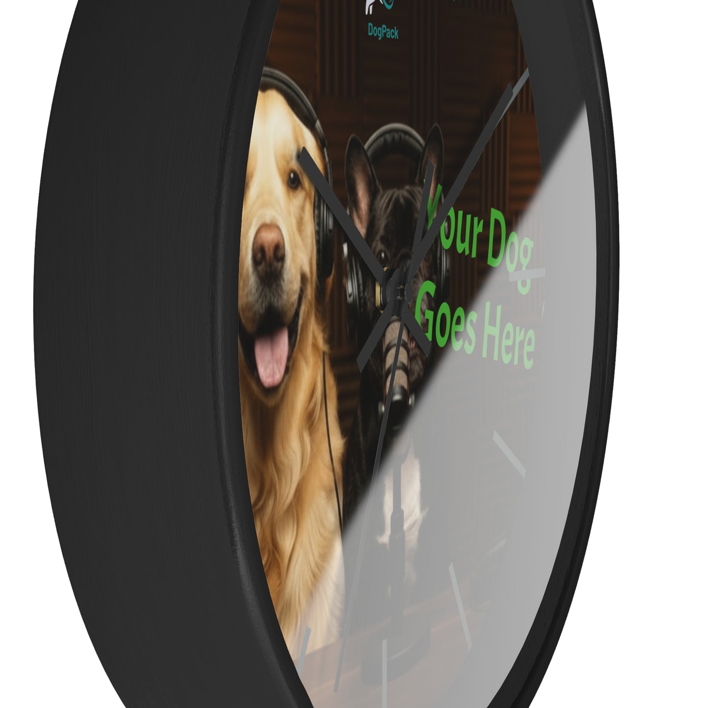 Goldie & Frenchie Custom Studio Wall Clock with your dog