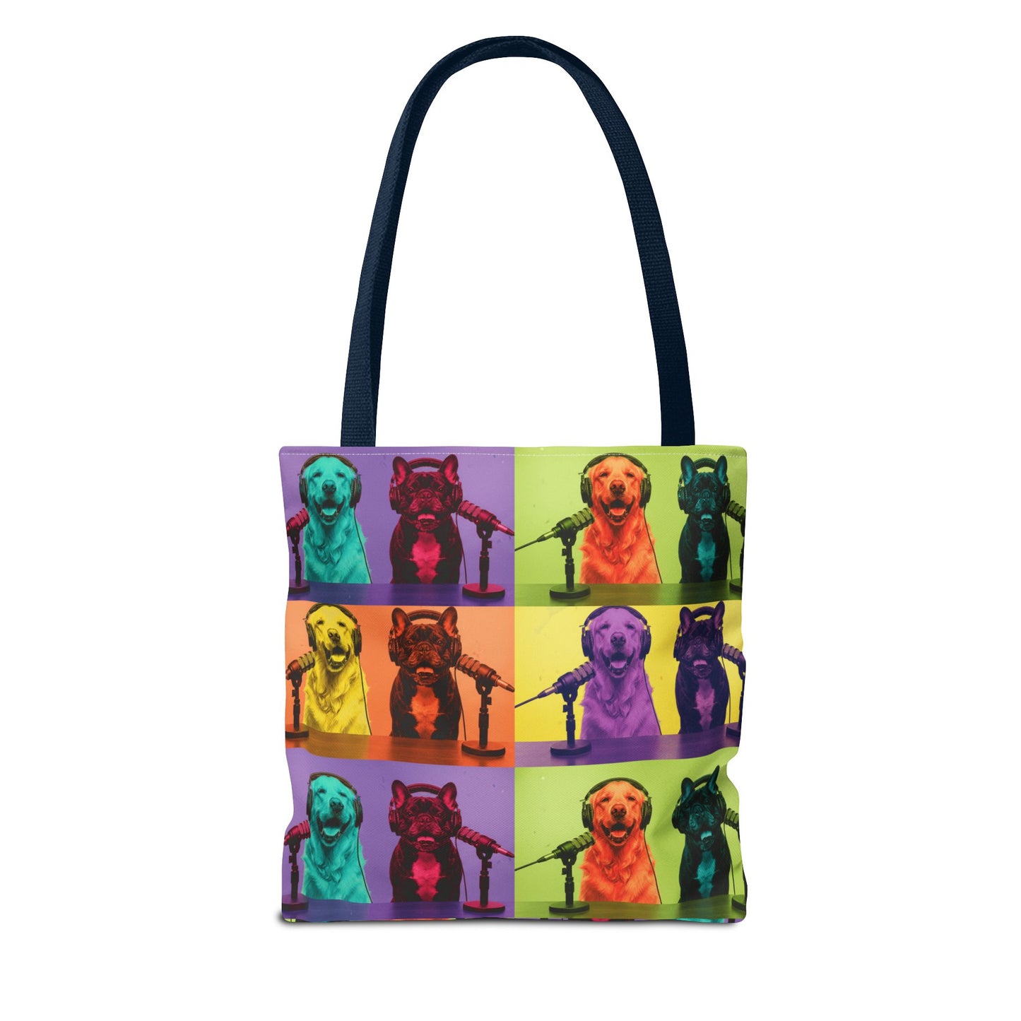 Goldie & Frenchie Pop Art Warhol Inspired Tote Bag - Choose your handle colour