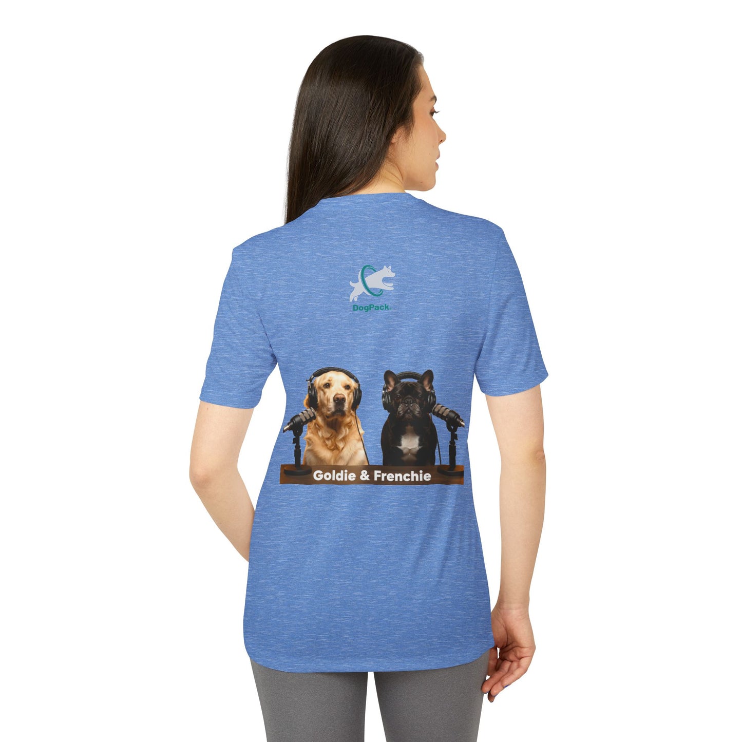 DogPack® presents Goldie & Frenchie™ Repeating Photo Print T-Shirt — adidas Performance Tee