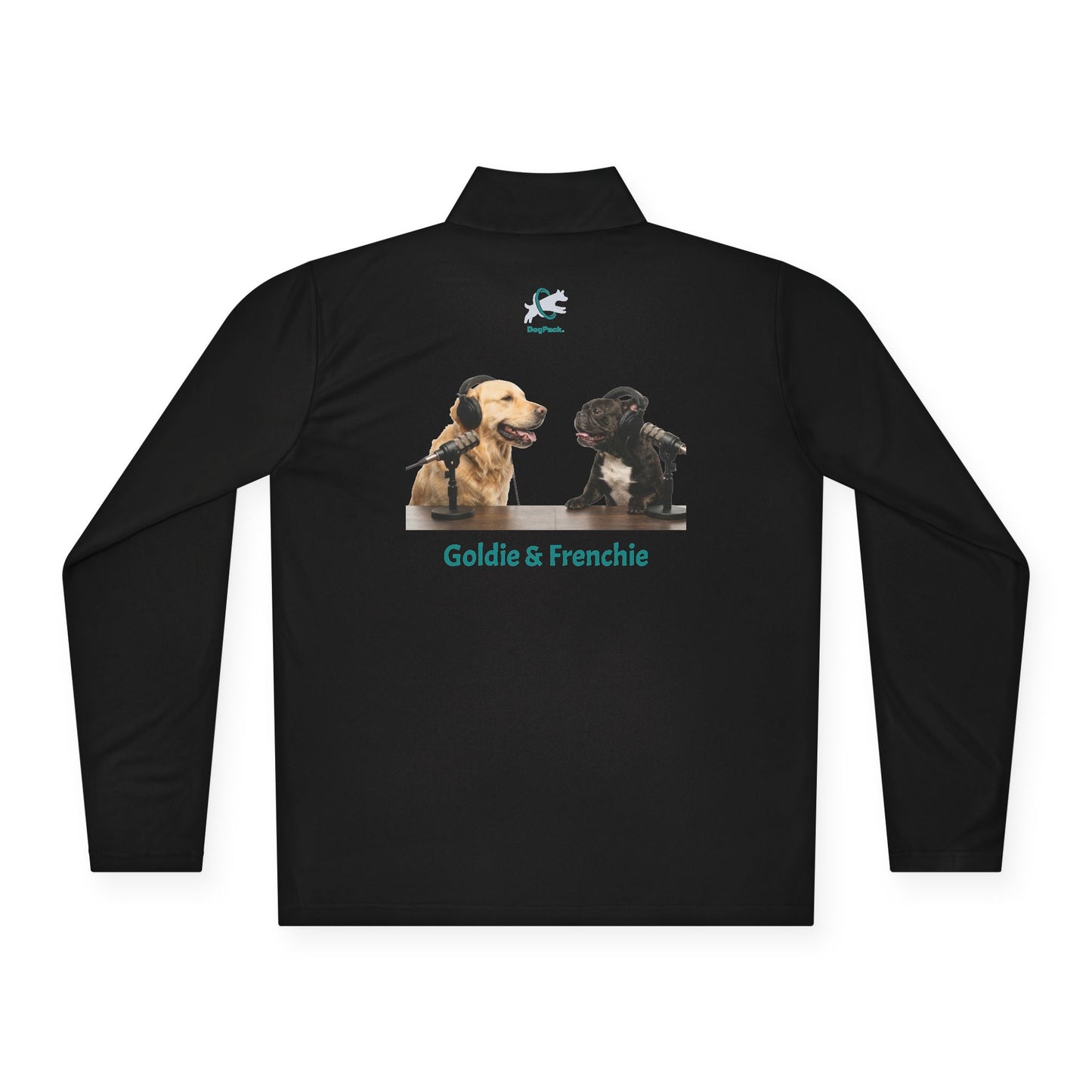 'Goldie & Frenchie' Quarter-Zip Pullover