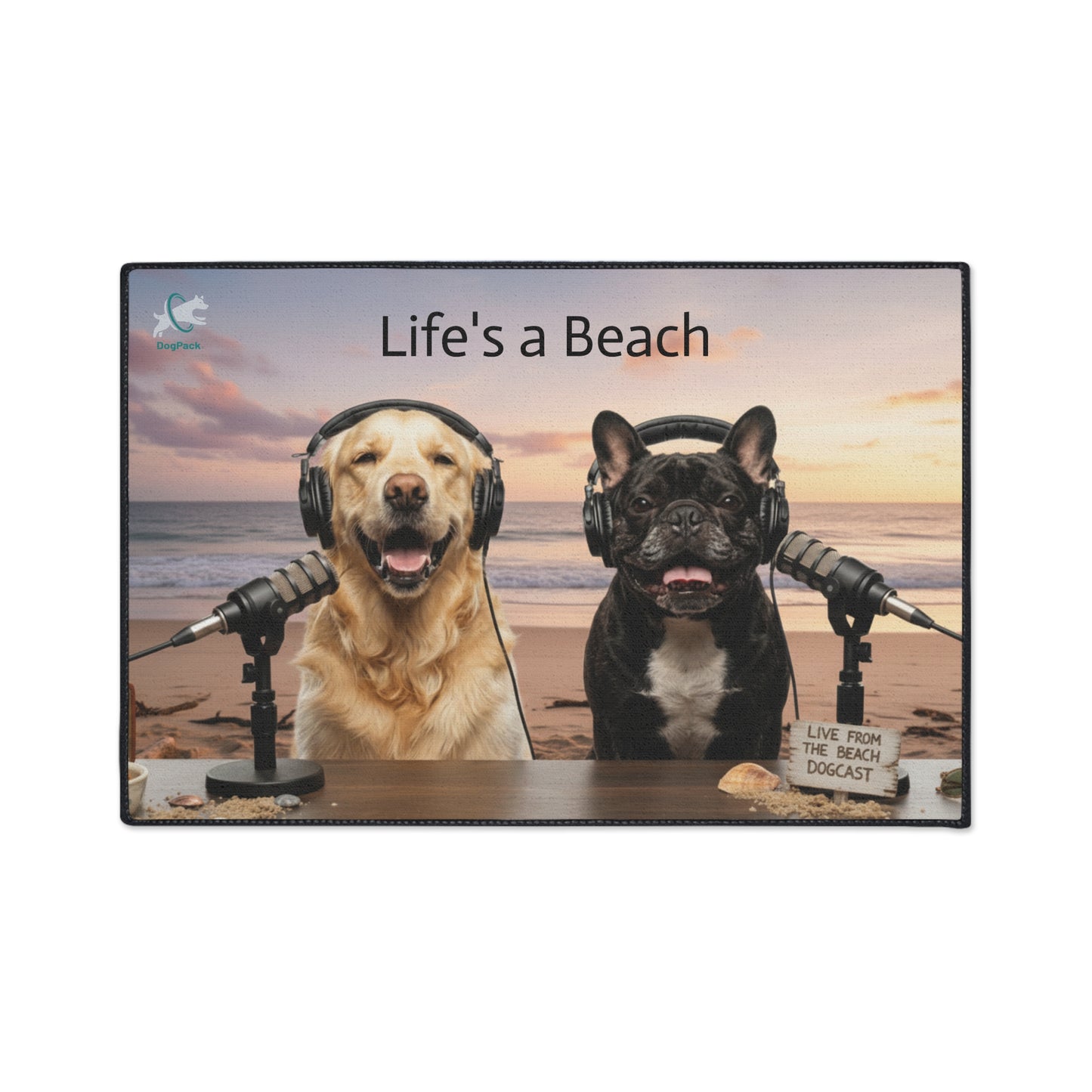Goldie & Frenchie 'Life's a Beach' Floor Mat — Heavy-Duty Entry Rug