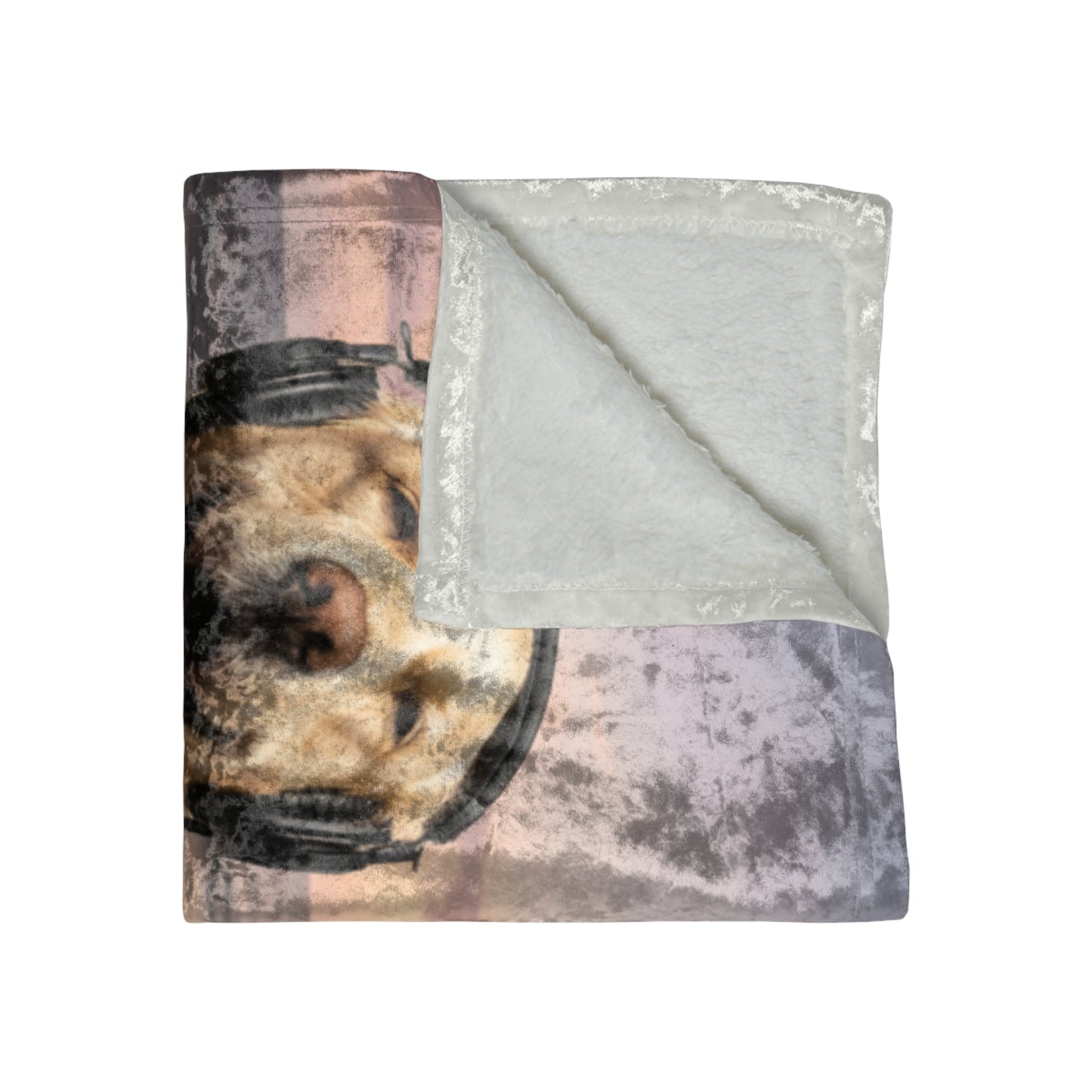 Goldie & Frenchie on the Beach Crushed Velvet Blanket
