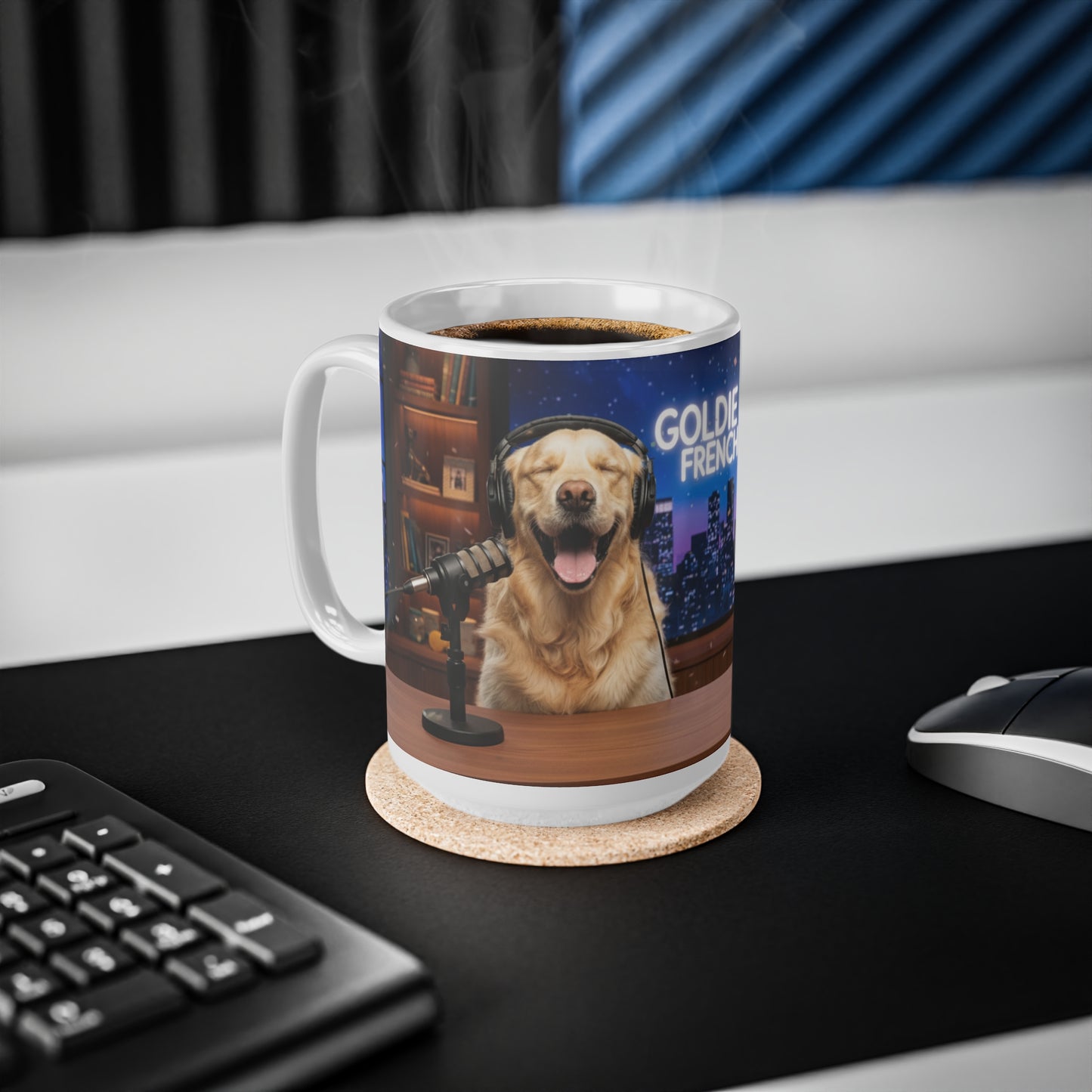 Goldie & Frenchie LOL Talk Show - Laugh Out Loud Studio Mug (11oz & 15 oz)- Ships from United Kingdom
