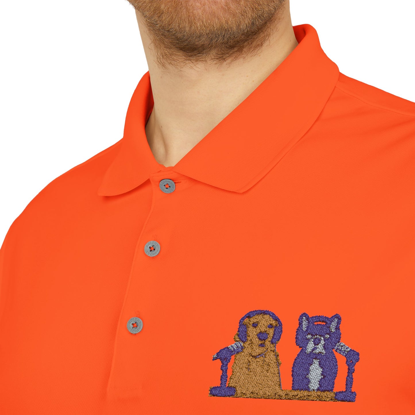 Goldie & Frenchie Embroidered Logo High Performance Polo | Customized adidas®
