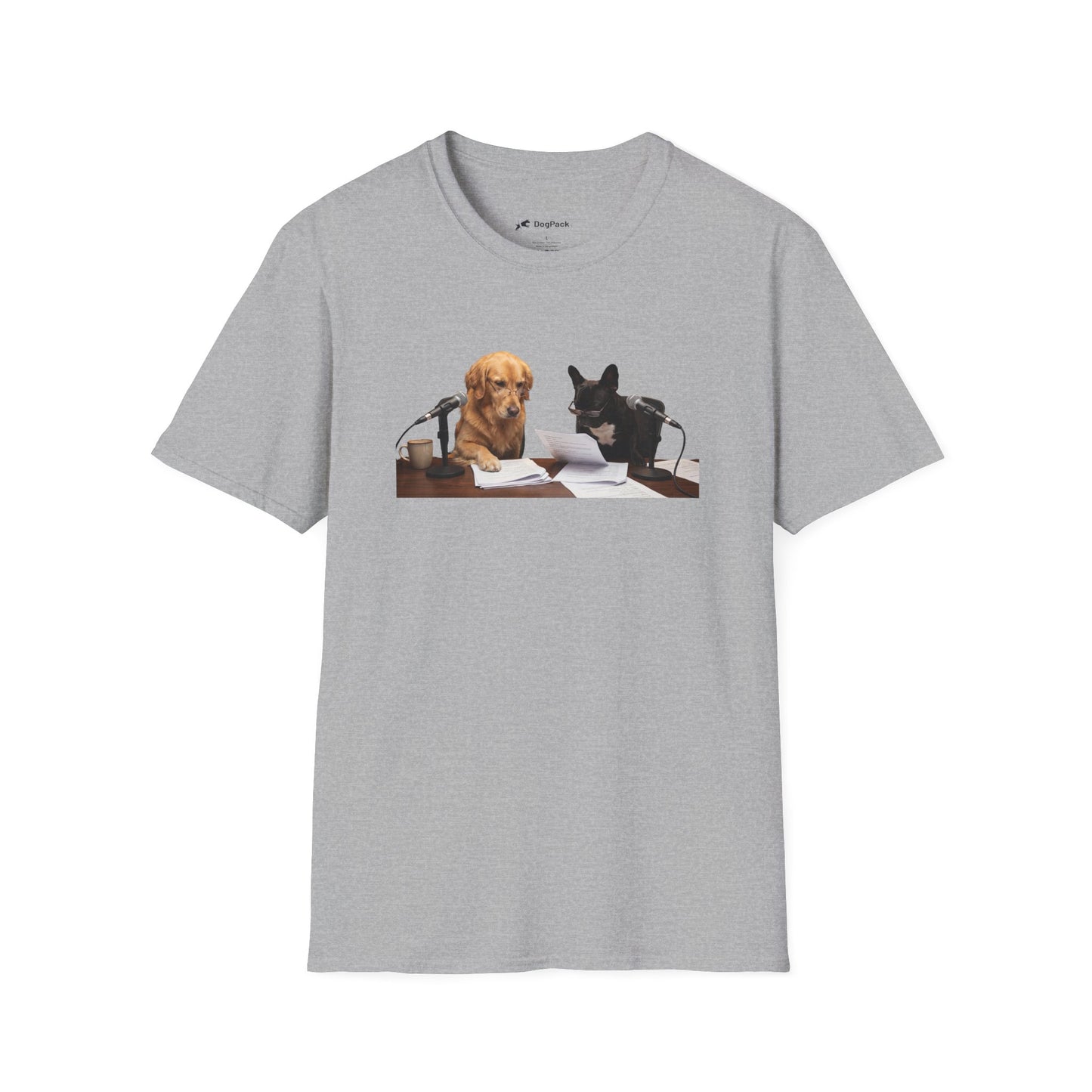 Goldie & Frenchie 'Reading over the Script' Graphic Softstyle T-Shirt - Unisex
