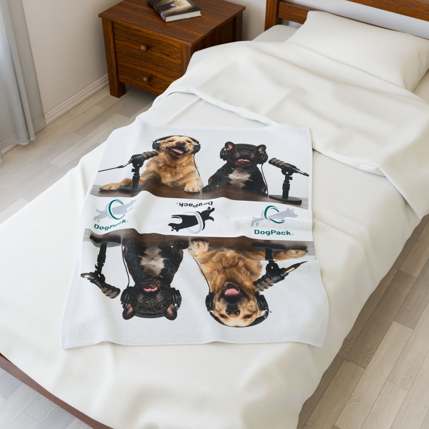 Goldie & Frenchie Velveteen MicroPlush Blanket