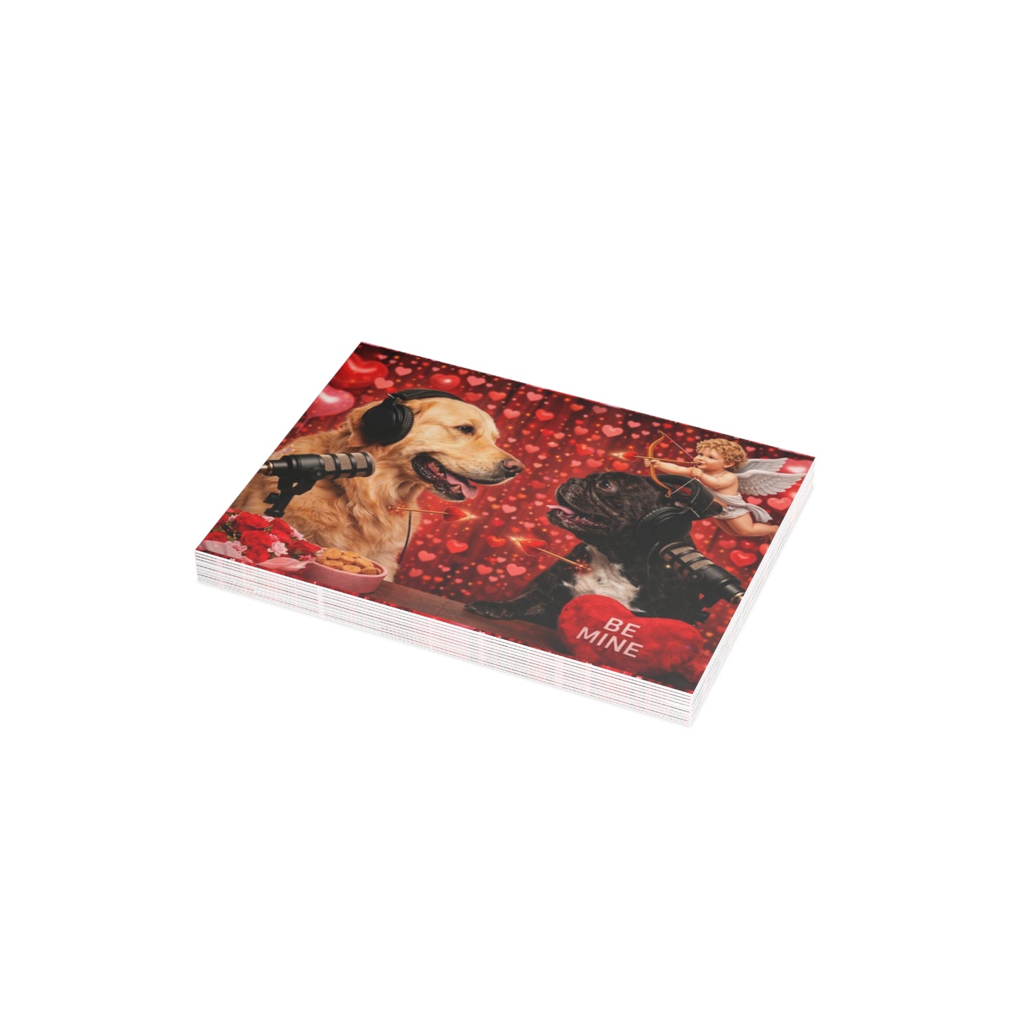 Goldie & Frenchie Valentines Day Postcard Bundles (envelopes included)