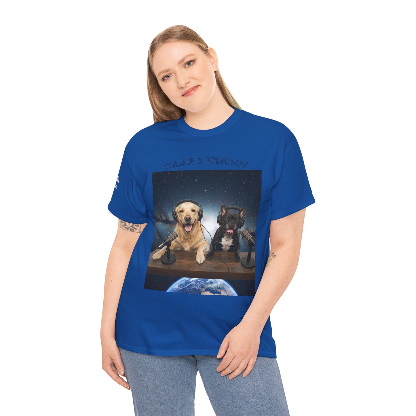 Goldie & Frenchie Broadcasting from Space T-Shirt