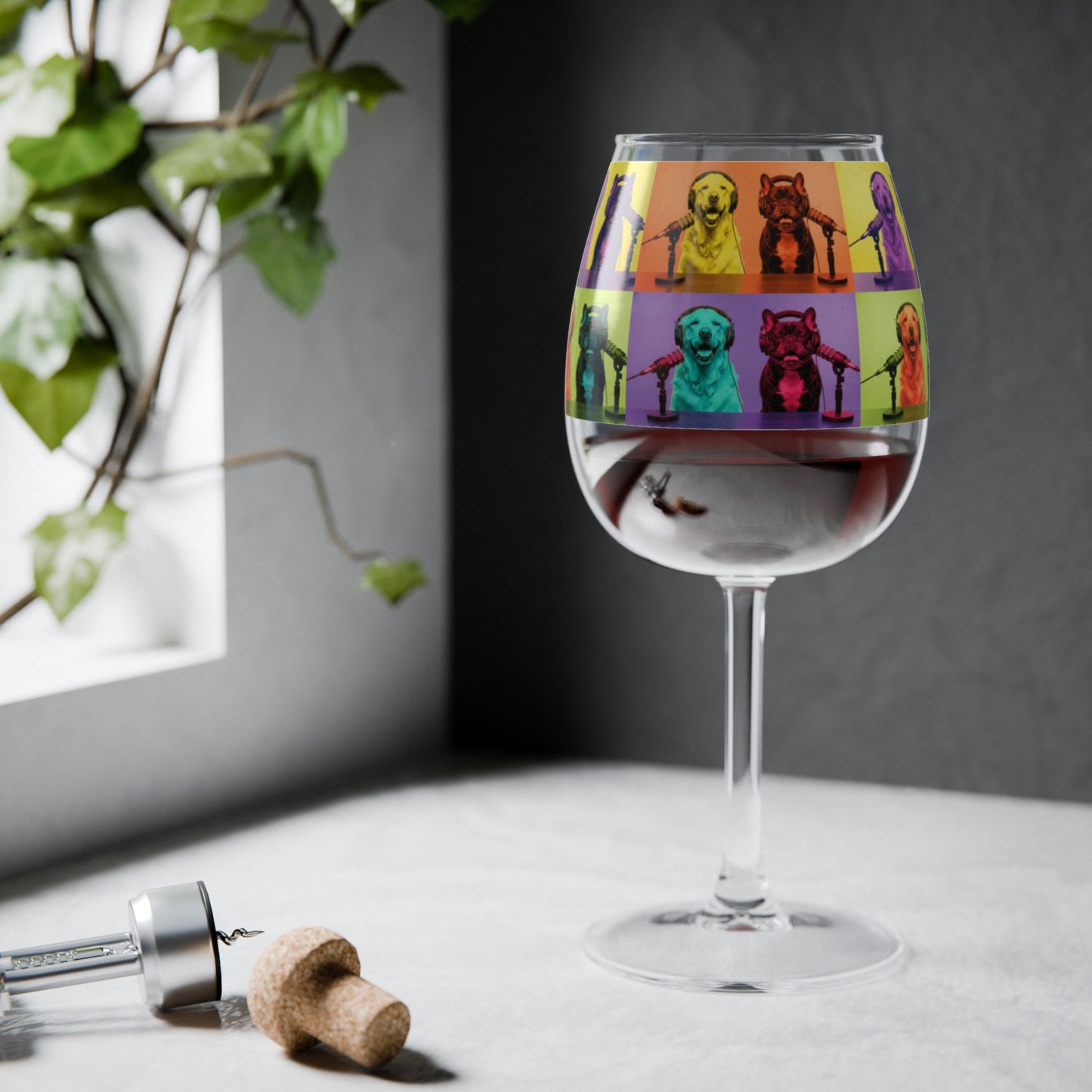 Goldie & Frenchie Warhol Inspired 12oz (350ml) Wine Glass