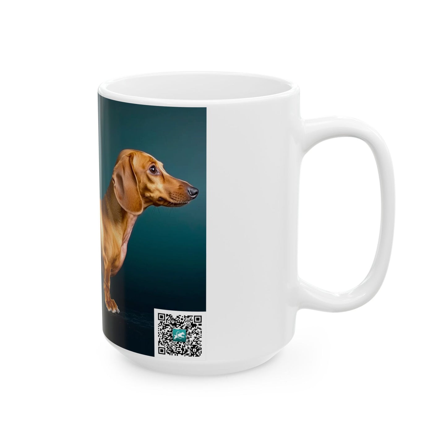 Dachshund Ceramic Mug – 11oz/15oz Coffee Cup with Dachshund Photo