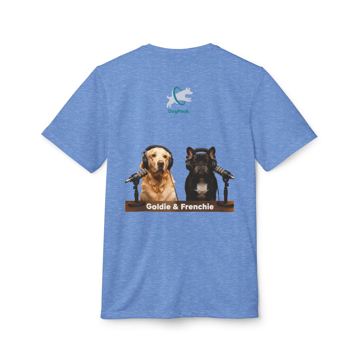 DogPack® presents Goldie & Frenchie™ Repeating Photo Print T-Shirt — adidas Performance Tee