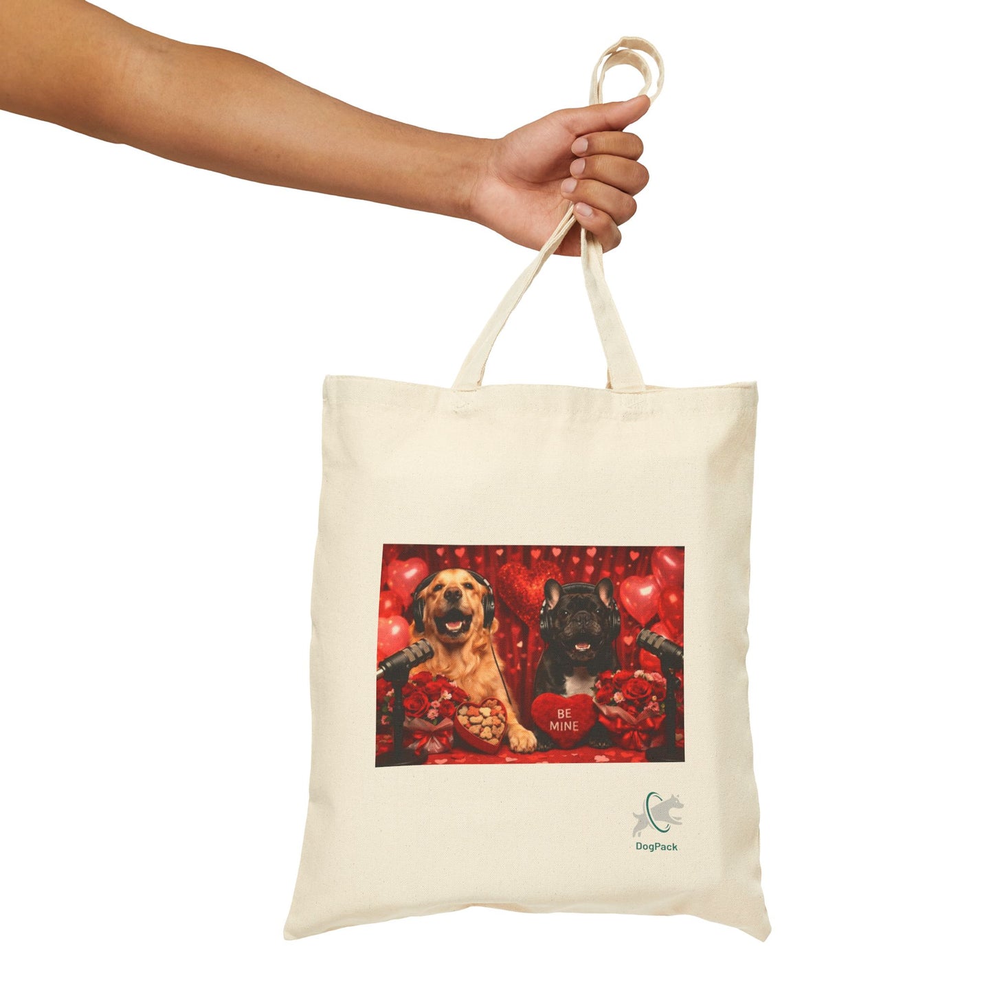 Goldie & Frenchie 'Valentines Day' Canvas Tote