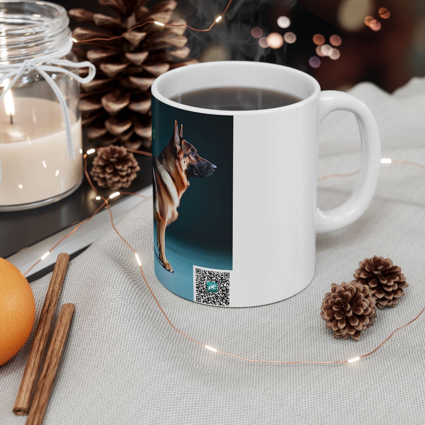 German Shepherd Ceramic Mug — Alsatian Dog Breed Coffee Cup (11oz, 15oz)