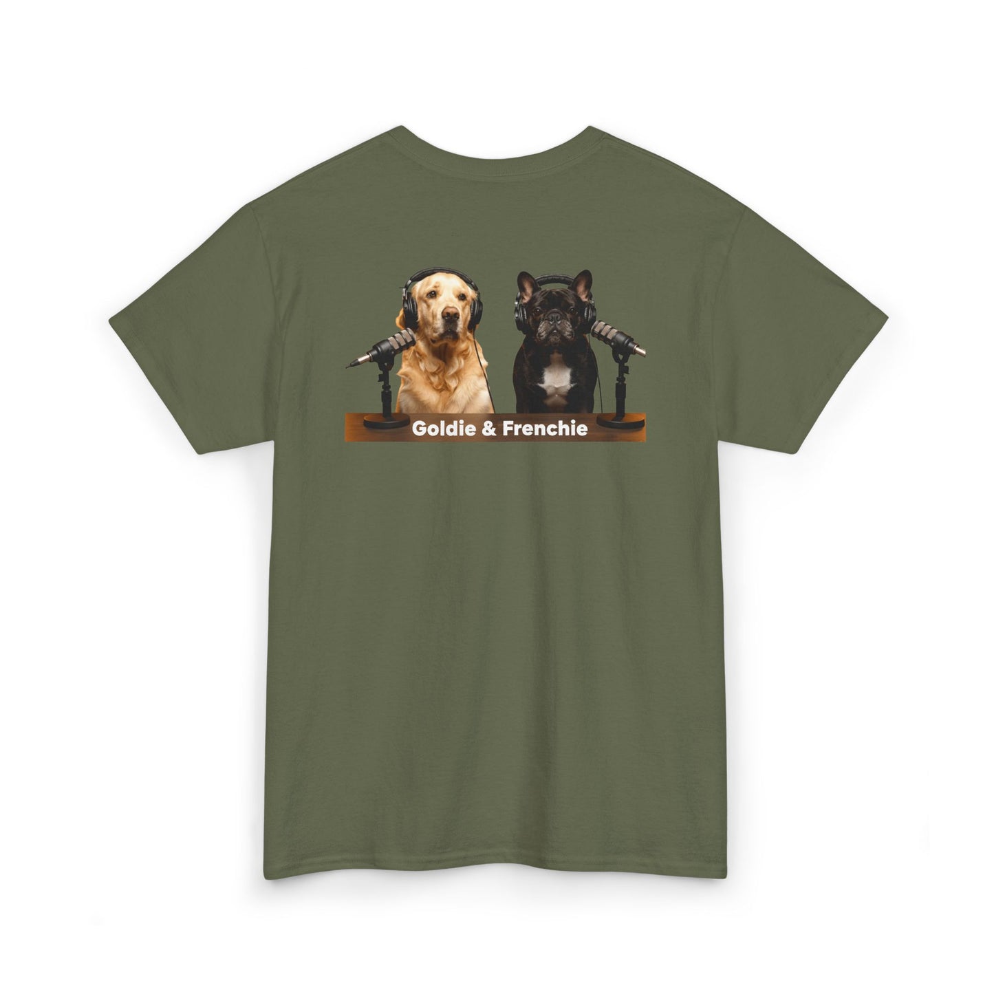 Goldie & Frenchie Staying Warm Front & Back Canada T‑Shirt - Ships from Canada