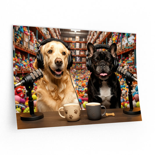 Goldie & Frenchie Happy in the Warehouse Wall Decal