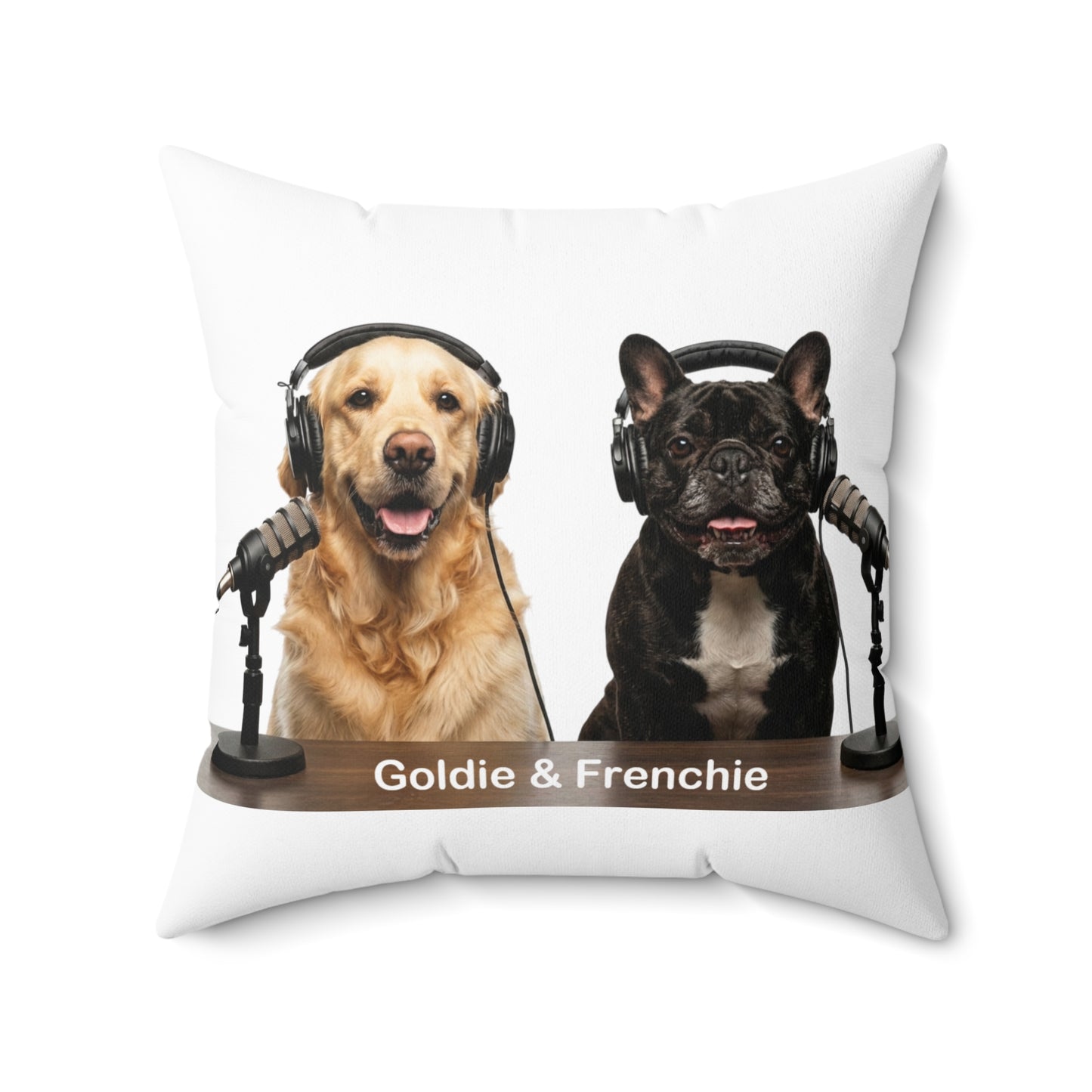 Goldie & Frenchie DogPack Podcast Pillow