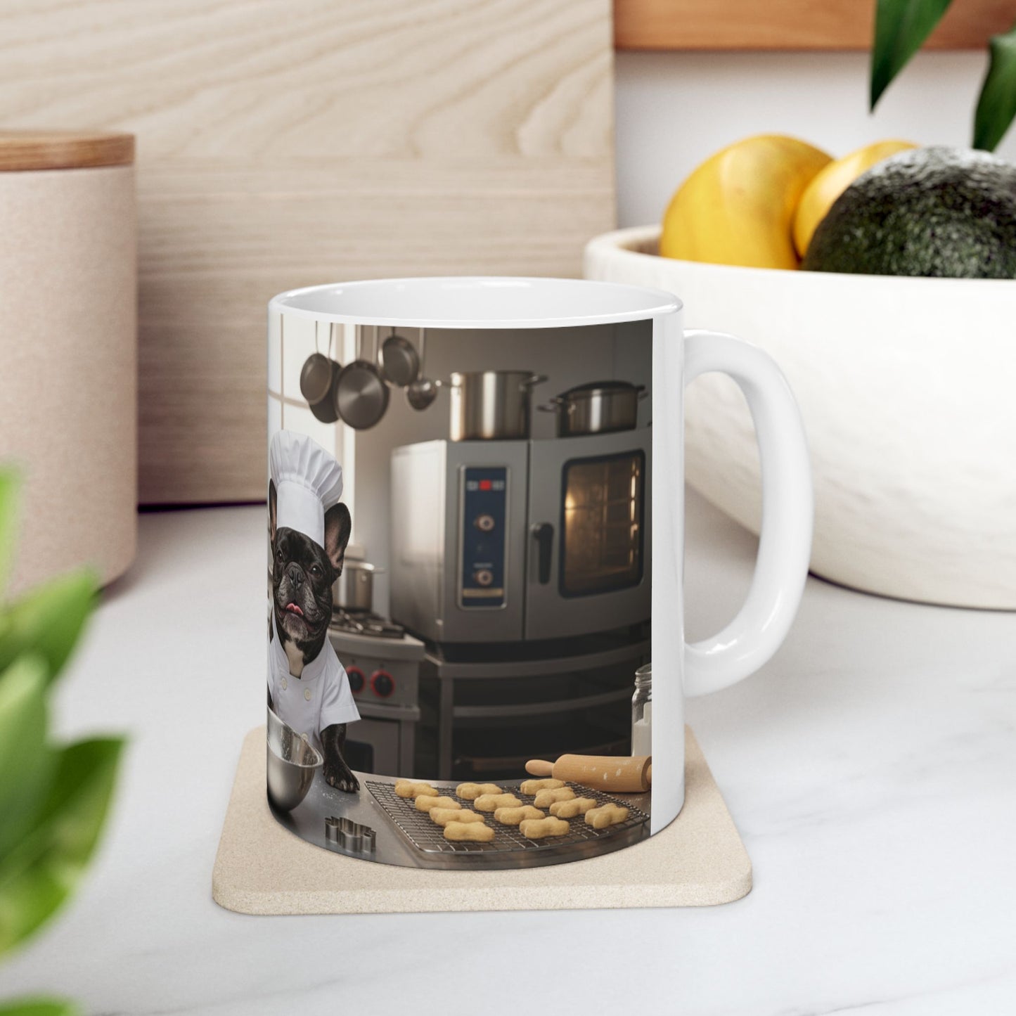 Goldie & Frenchie 'Helping in the Kitchen' - Coffee Ceramic Mug, (11oz, 15oz)