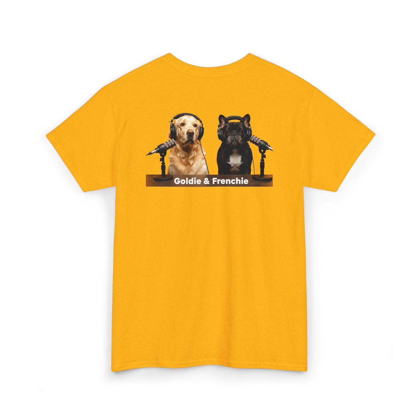 Goldie & Frenchie Staying Warm Front & Back Canada T‑Shirt - Ships from Canada