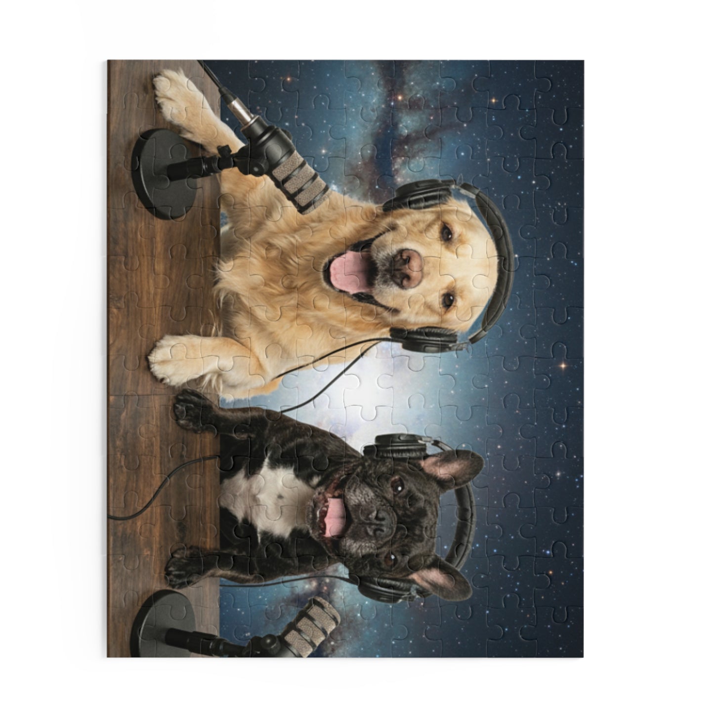 Goldie & Frenchie Broadcasting from Space Puzzle — 120/252/500-Piece Jigsaw