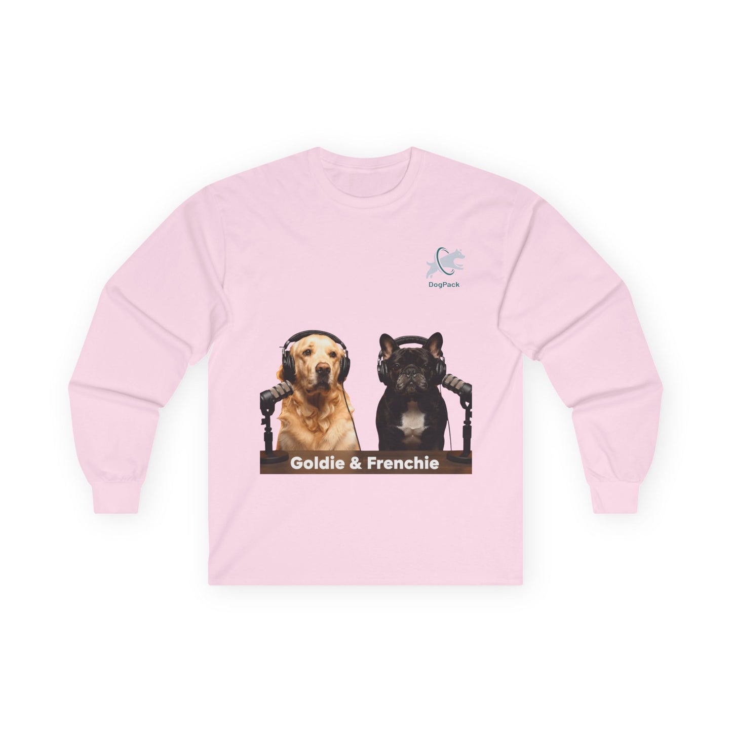 Goldie & Frenchie Long Sleeve Tee - Front and Back