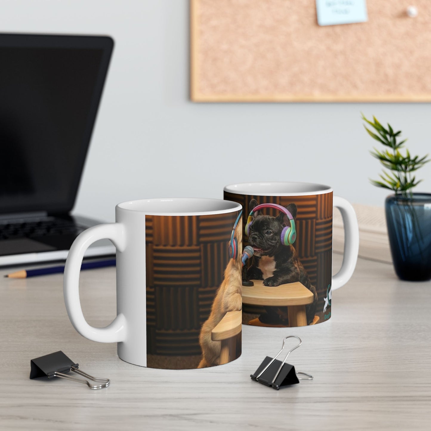 Baby Goldie & Frenchie Puppies 'In The Studio' — Mug for Dog Lovers (11oz/15oz)