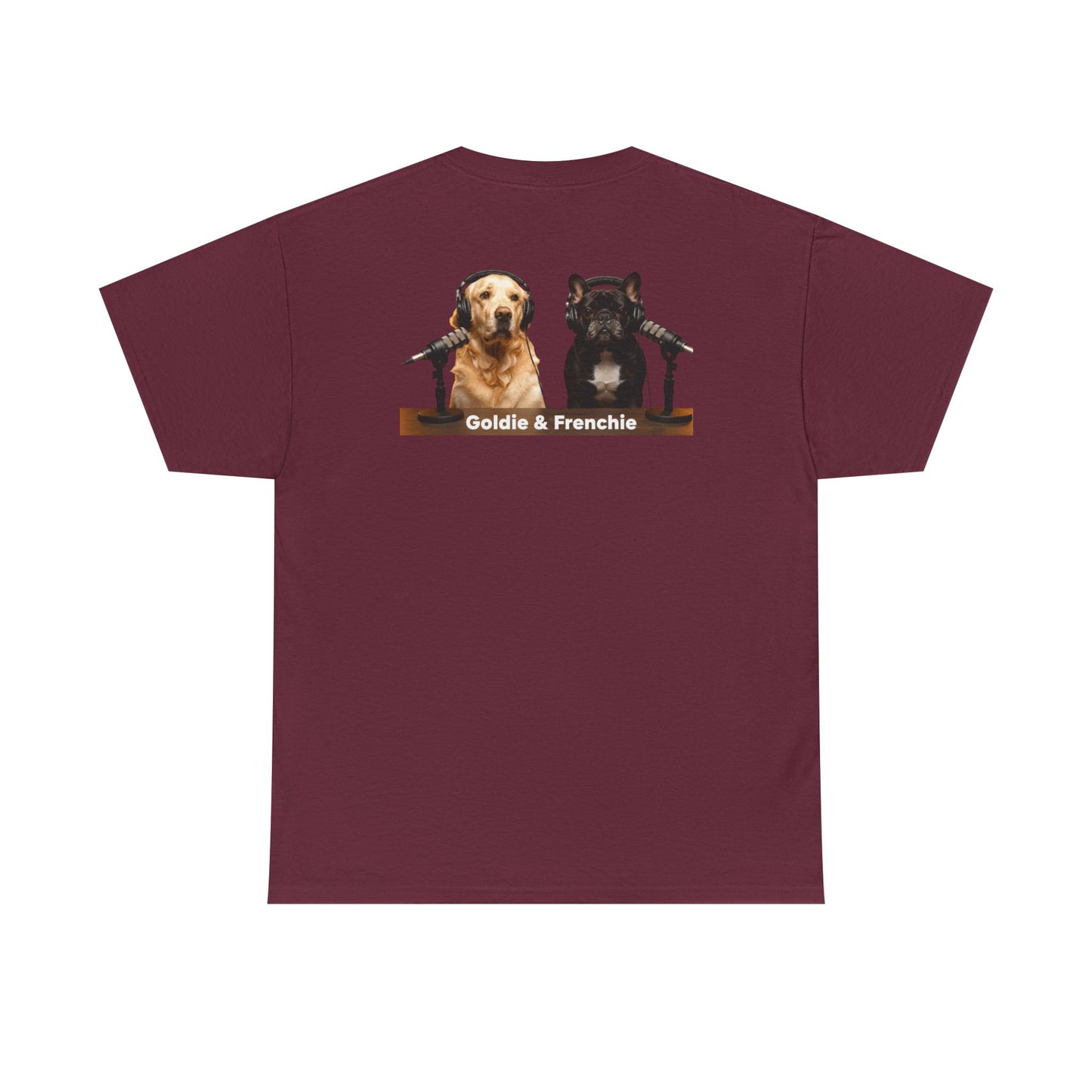 Goldie & Frenchie Staying Warm Front & Back Canada T‑Shirt - Ships from Canada