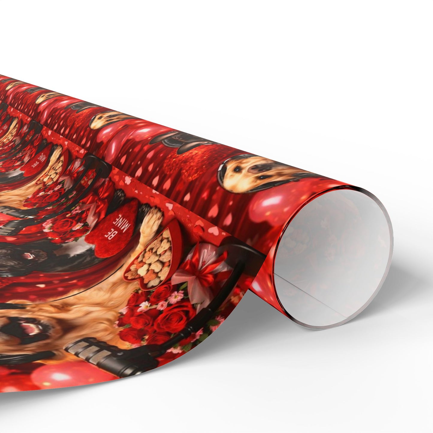 Goldie & Frenchie 'Be My Valentine' Wrapping Paper Roll — Dog Podcast Inspired Gift Wrap