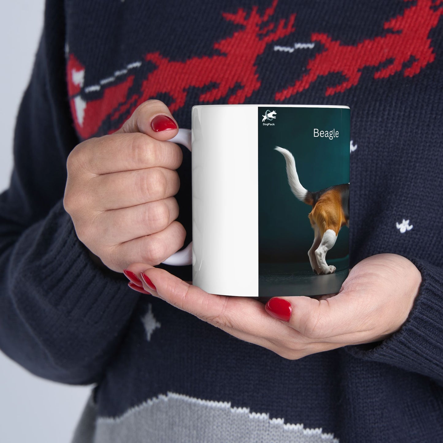 Beagle Dog Ceramic Mug — Cute Pet Portrait Coffee Cup (11oz & 15oz)