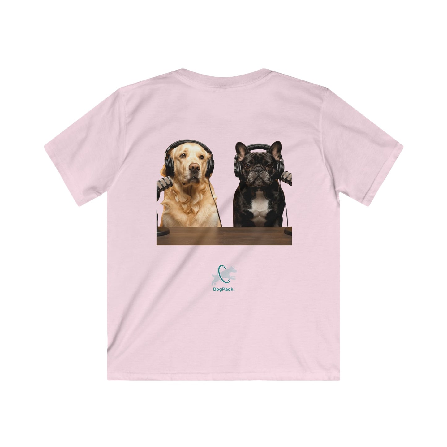 Kids Goldie & Frenchie SoftStyle Front and Back T‑Shirt