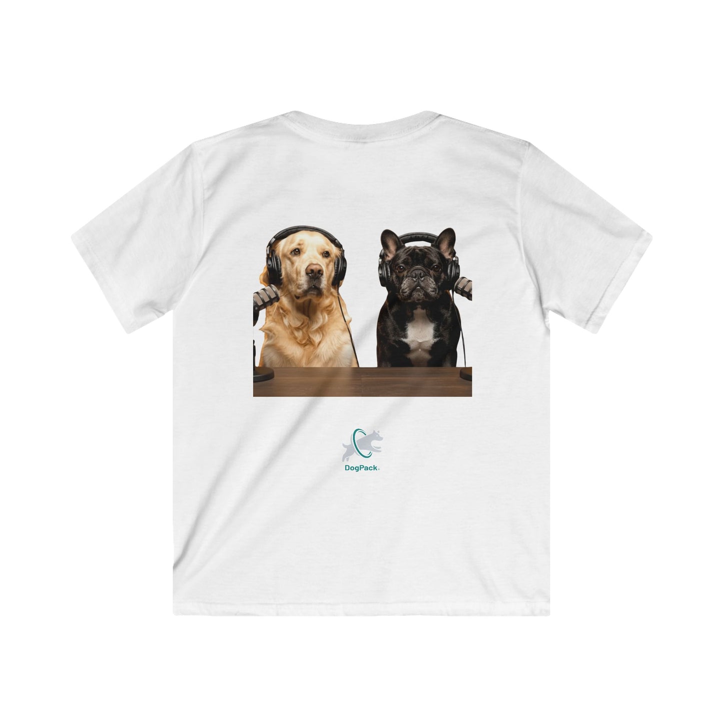 Kids Goldie & Frenchie SoftStyle Front and Back T‑Shirt